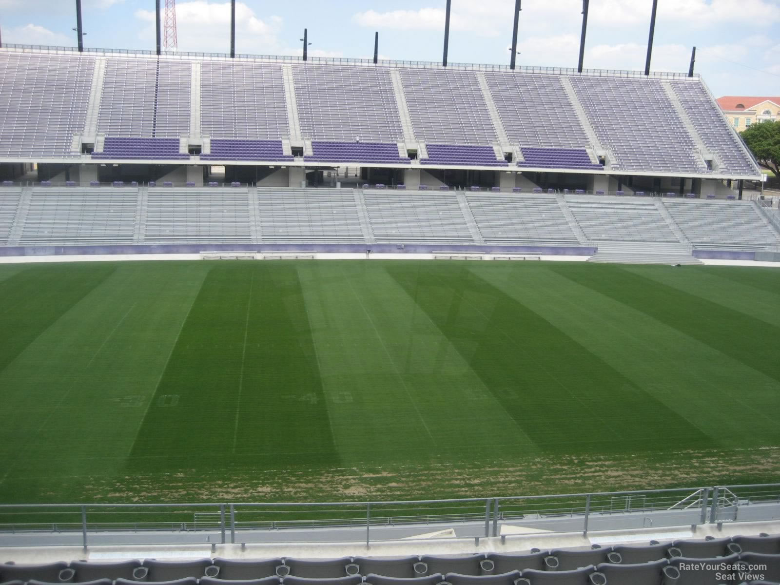 section 208, row h seat view  - amon carter stadium