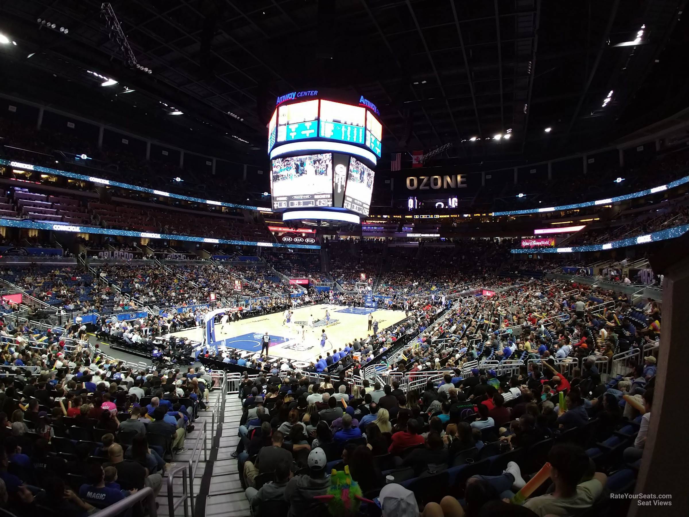 section 108, row 18 seat view  for basketball - kia center