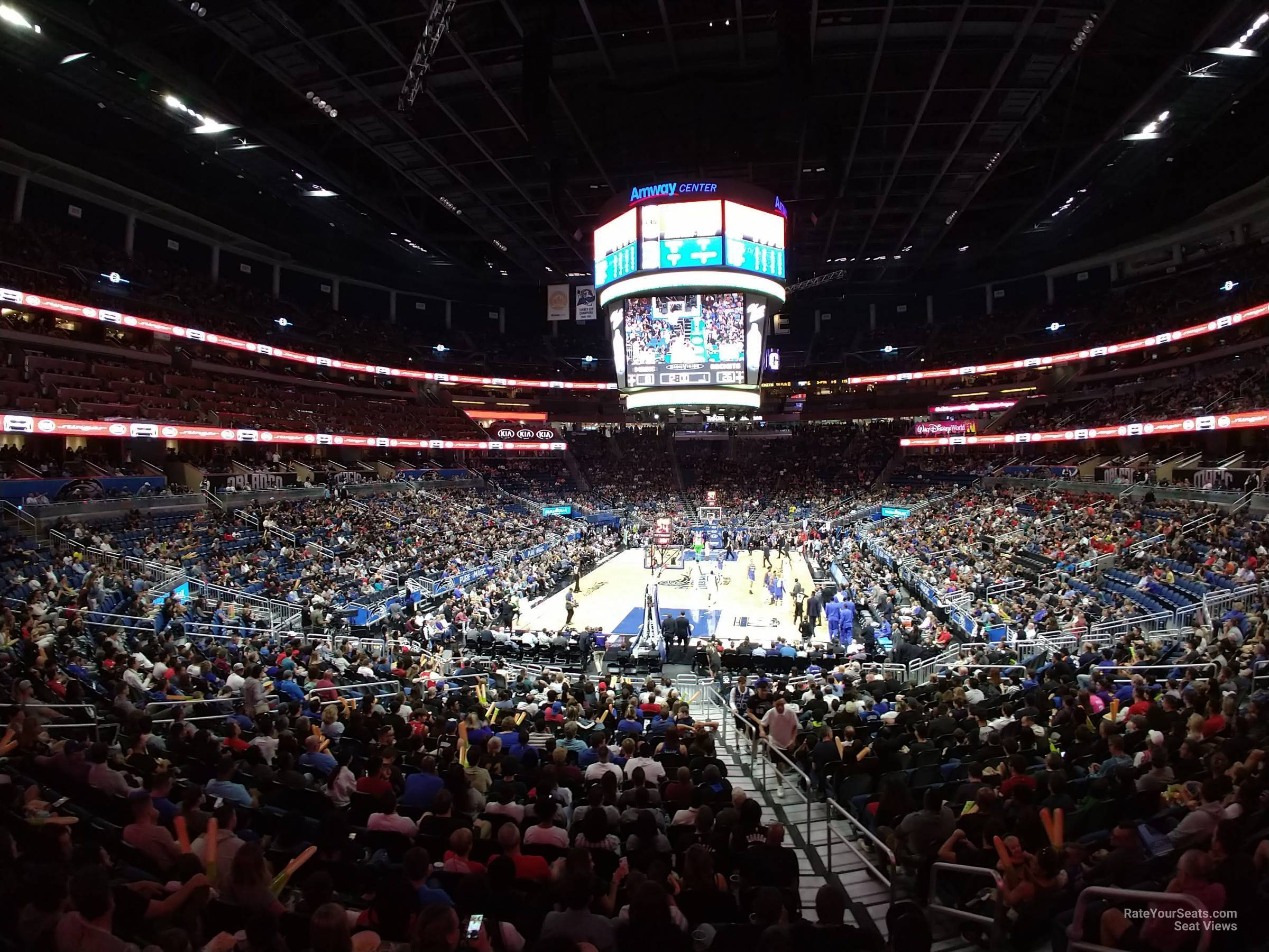 section 110, row 22 seat view  for basketball - amway center