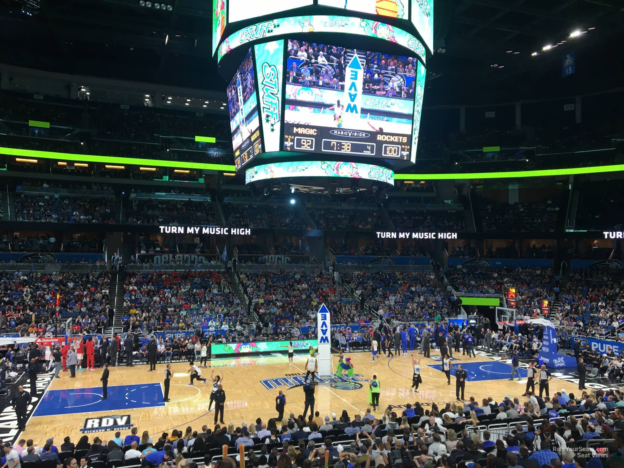 section 115, row 16 seat view  for basketball - kia center