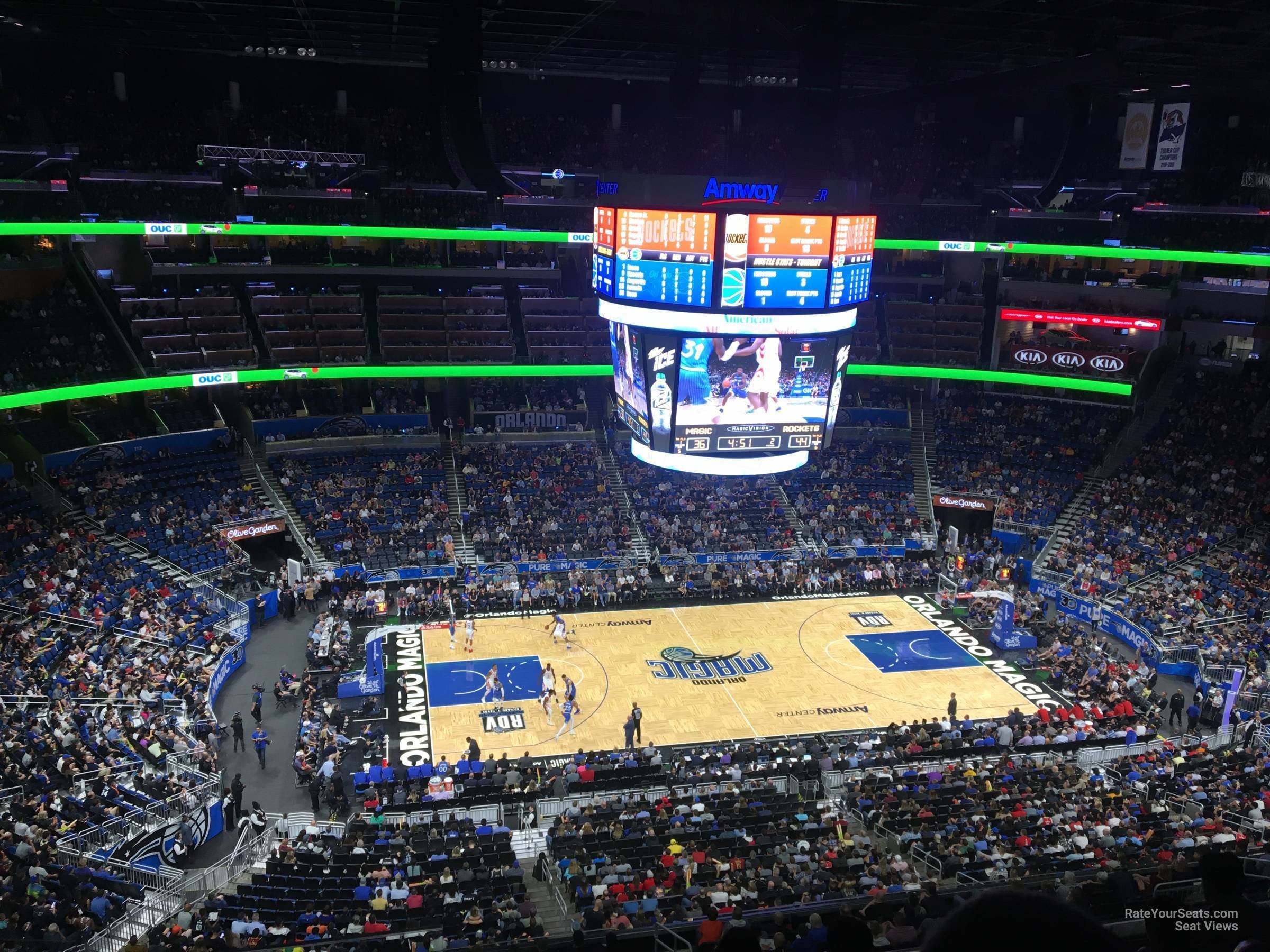 section 210, row 5 seat view  for basketball - amway center