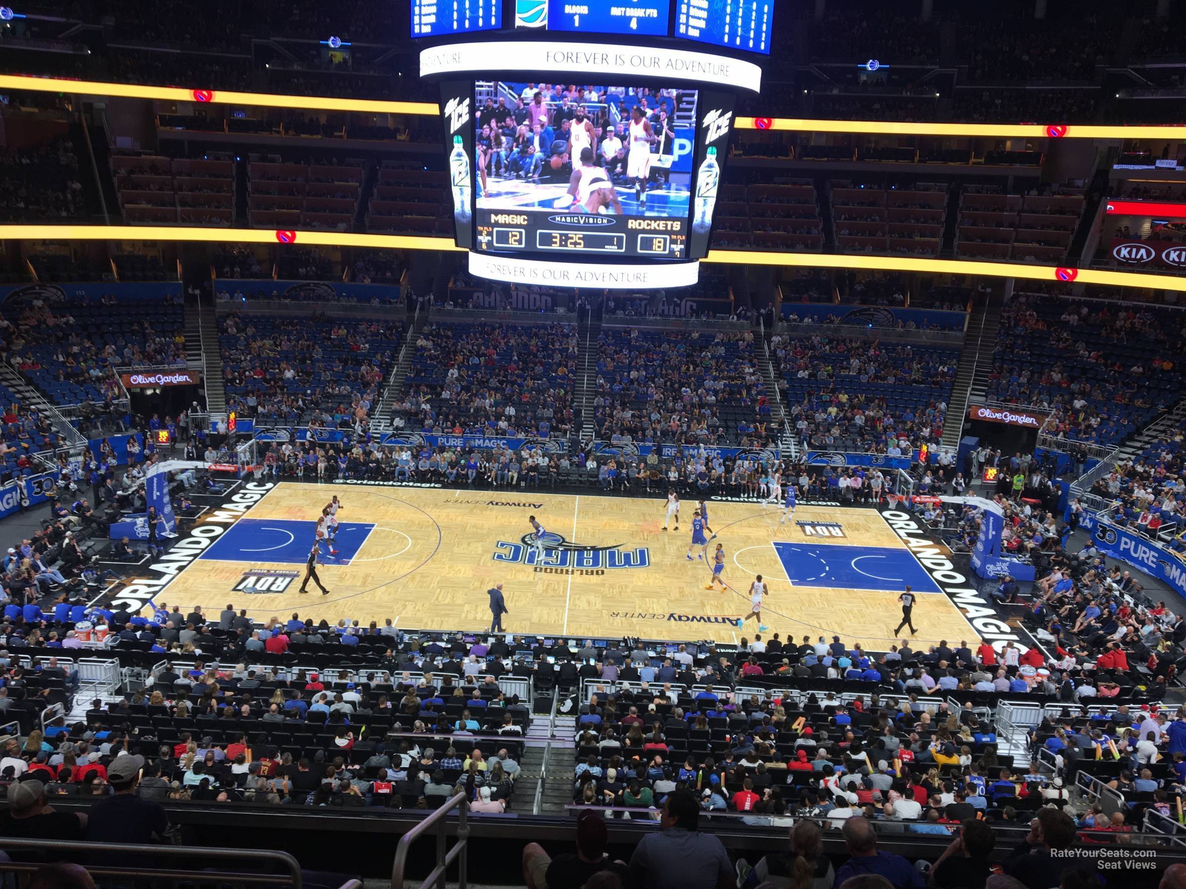 section cc, row 7 seat view  for basketball - kia center