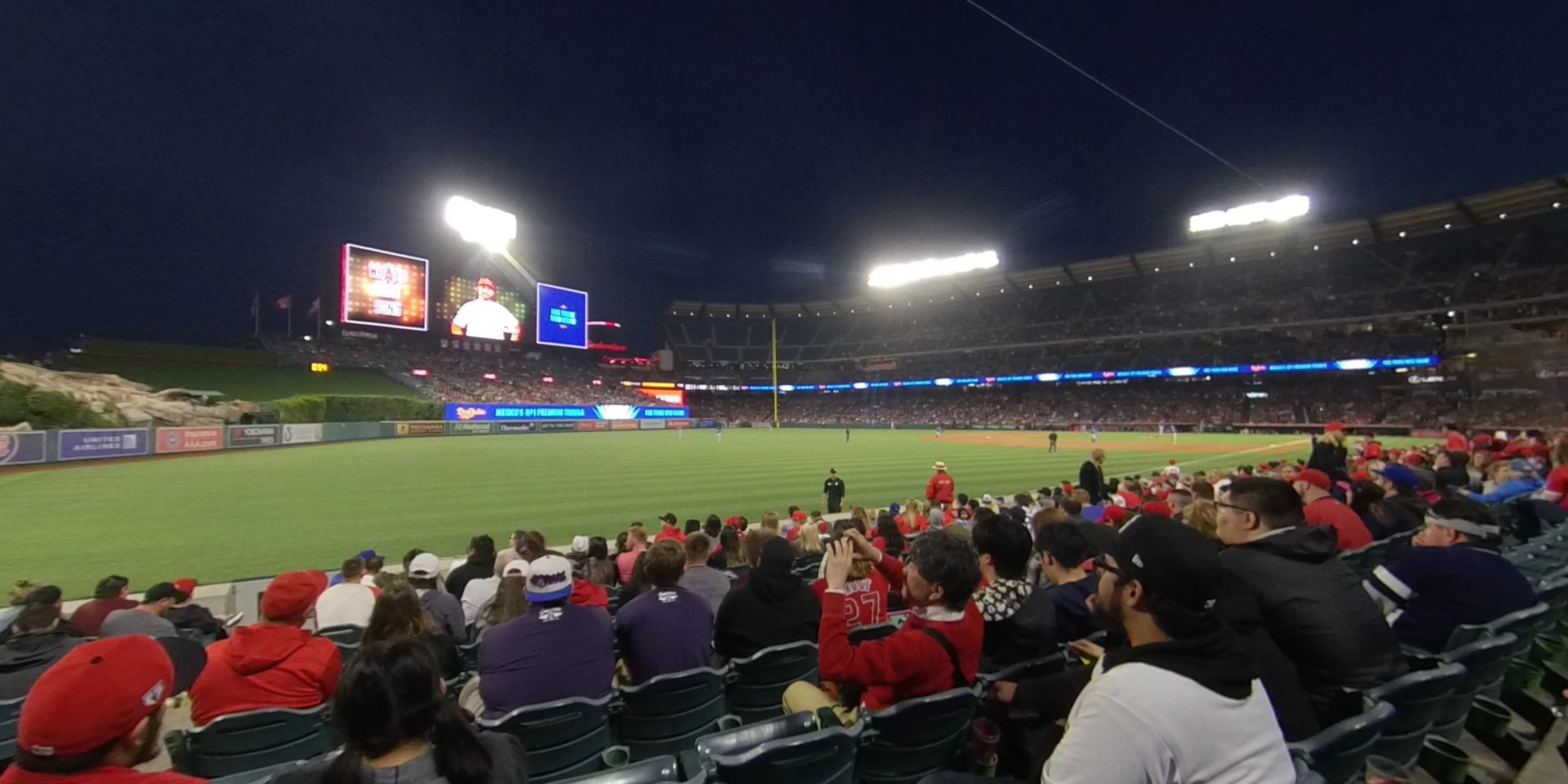 section 105 panoramic seat view  - angel stadium