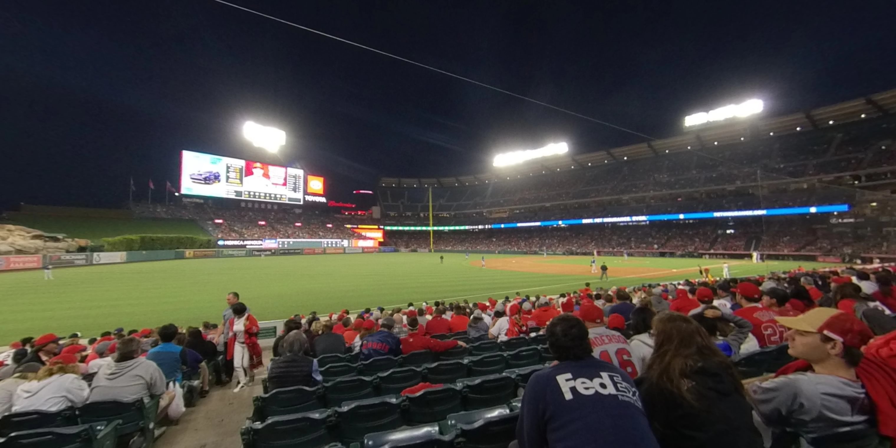 section 107 panoramic seat view  - angel stadium
