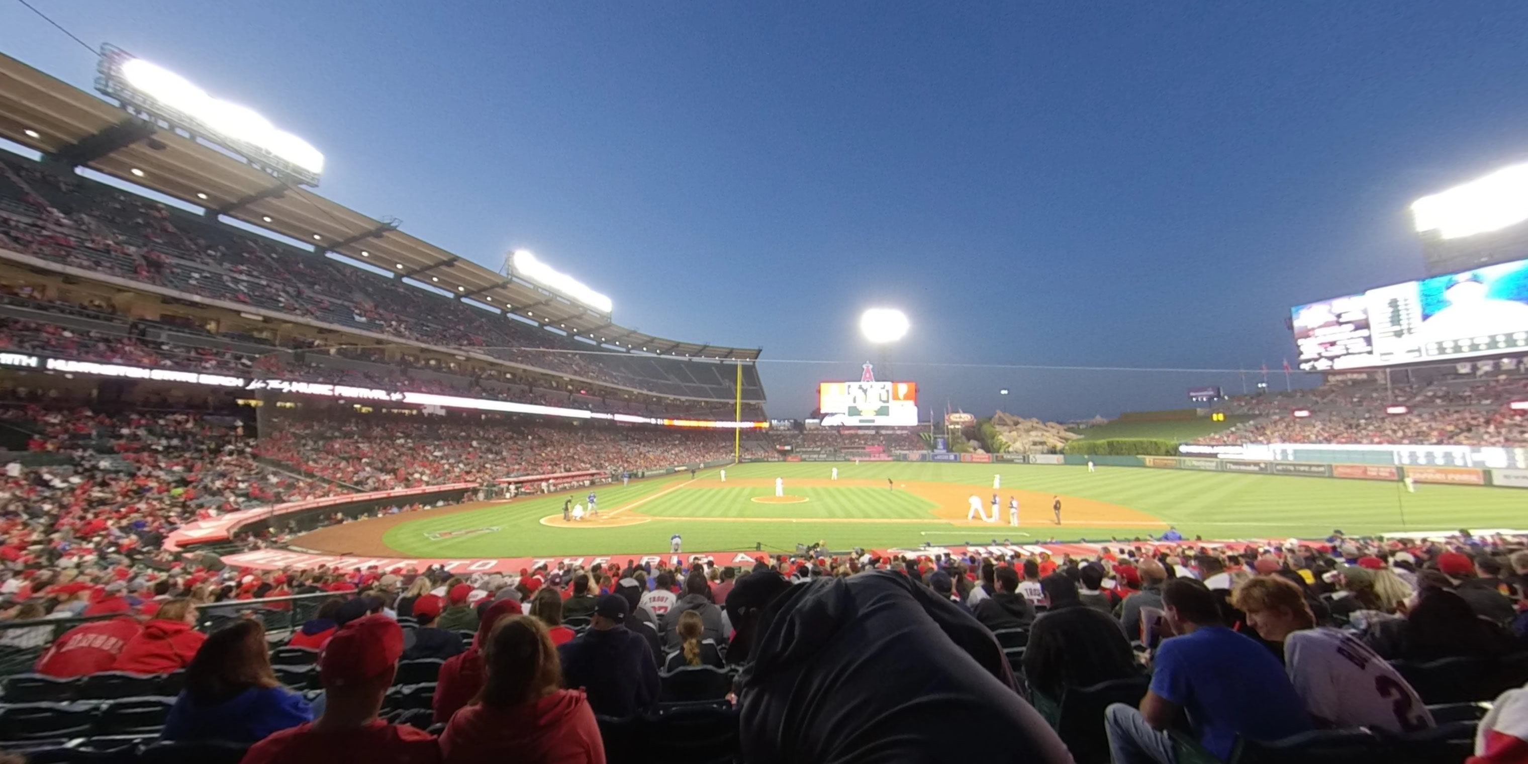 section 122 panoramic seat view  - angel stadium