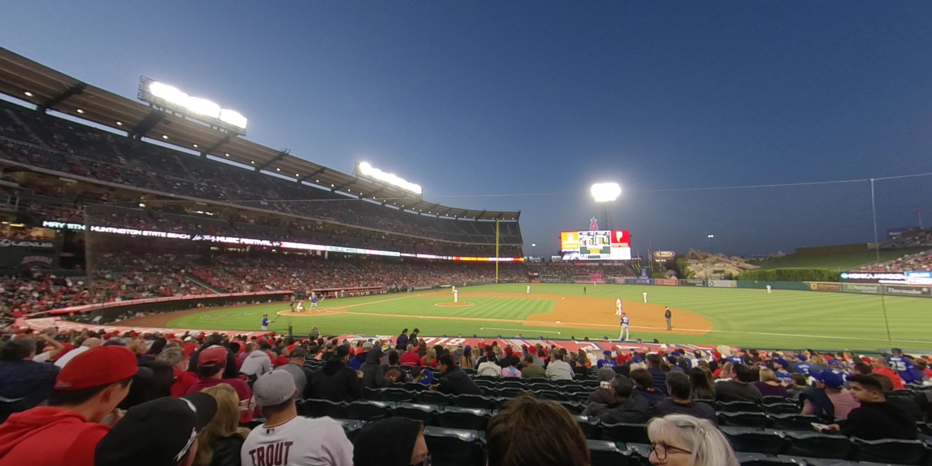 section 124 panoramic seat view  - angel stadium