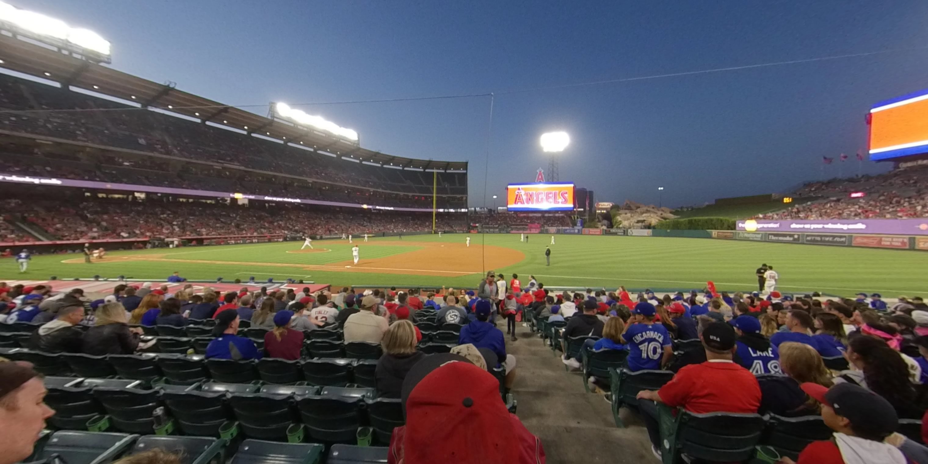 section 126 panoramic seat view  - angel stadium