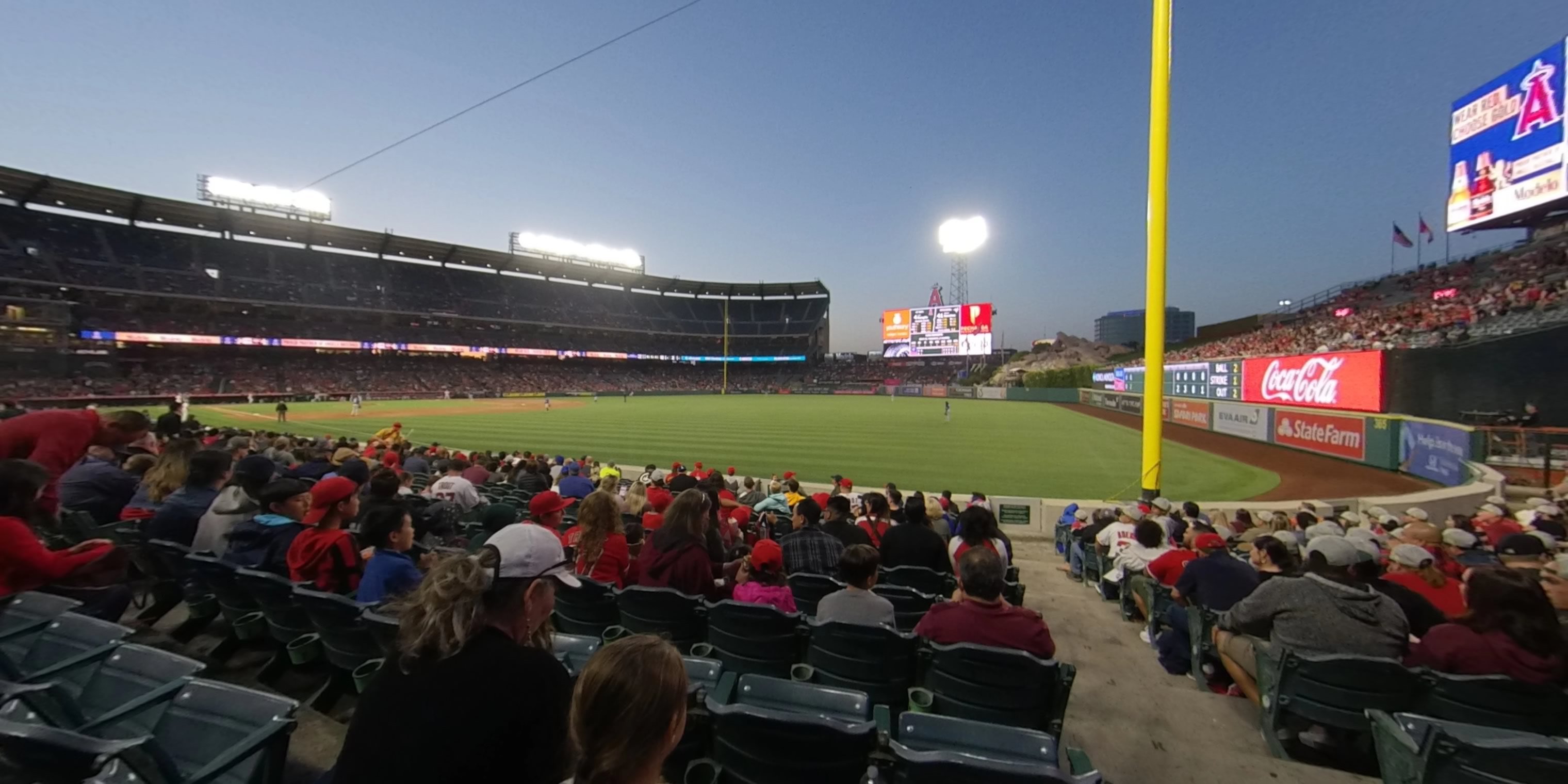 section 132 panoramic seat view  - angel stadium