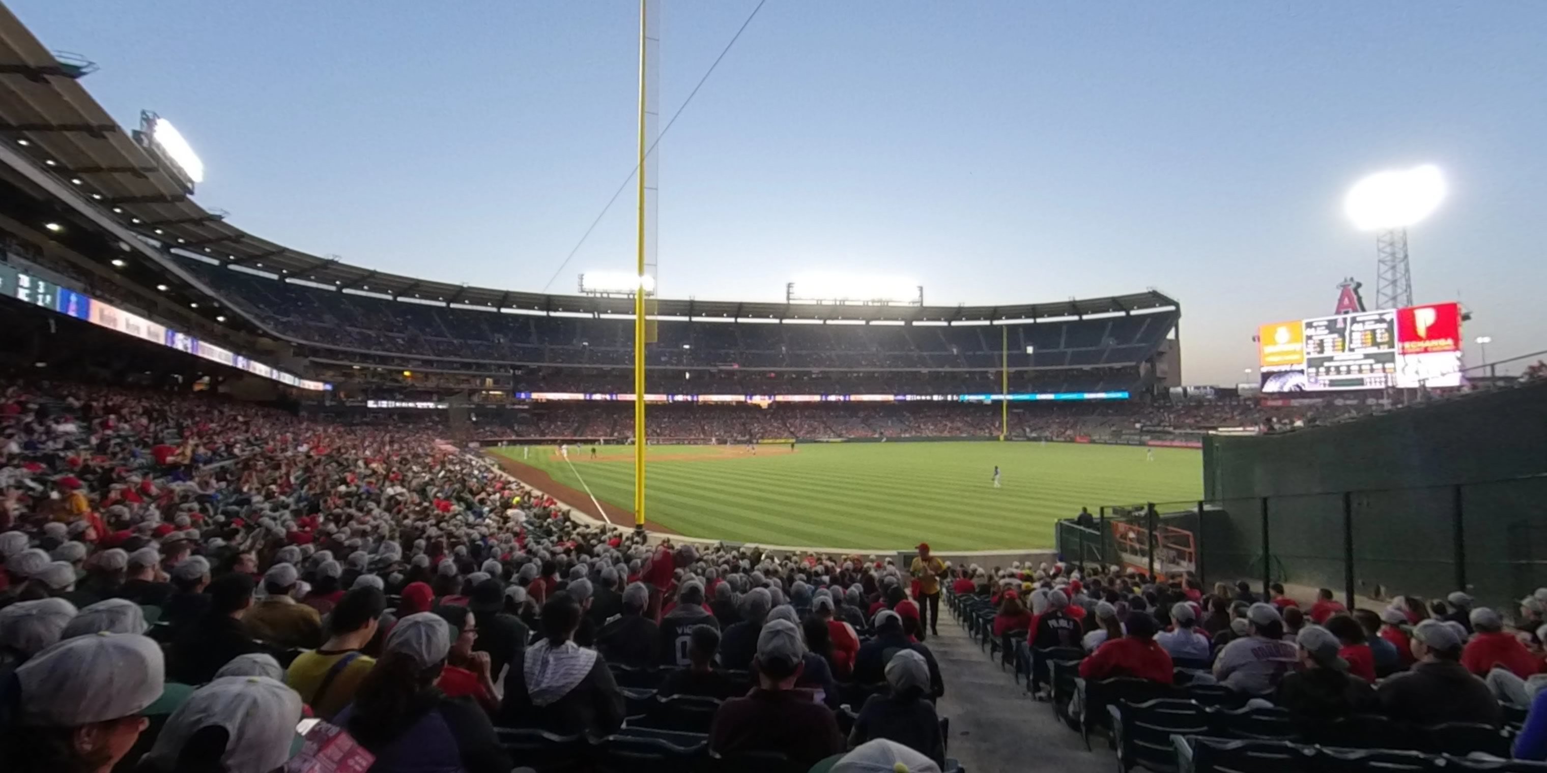 section 134 panoramic seat view  - angel stadium