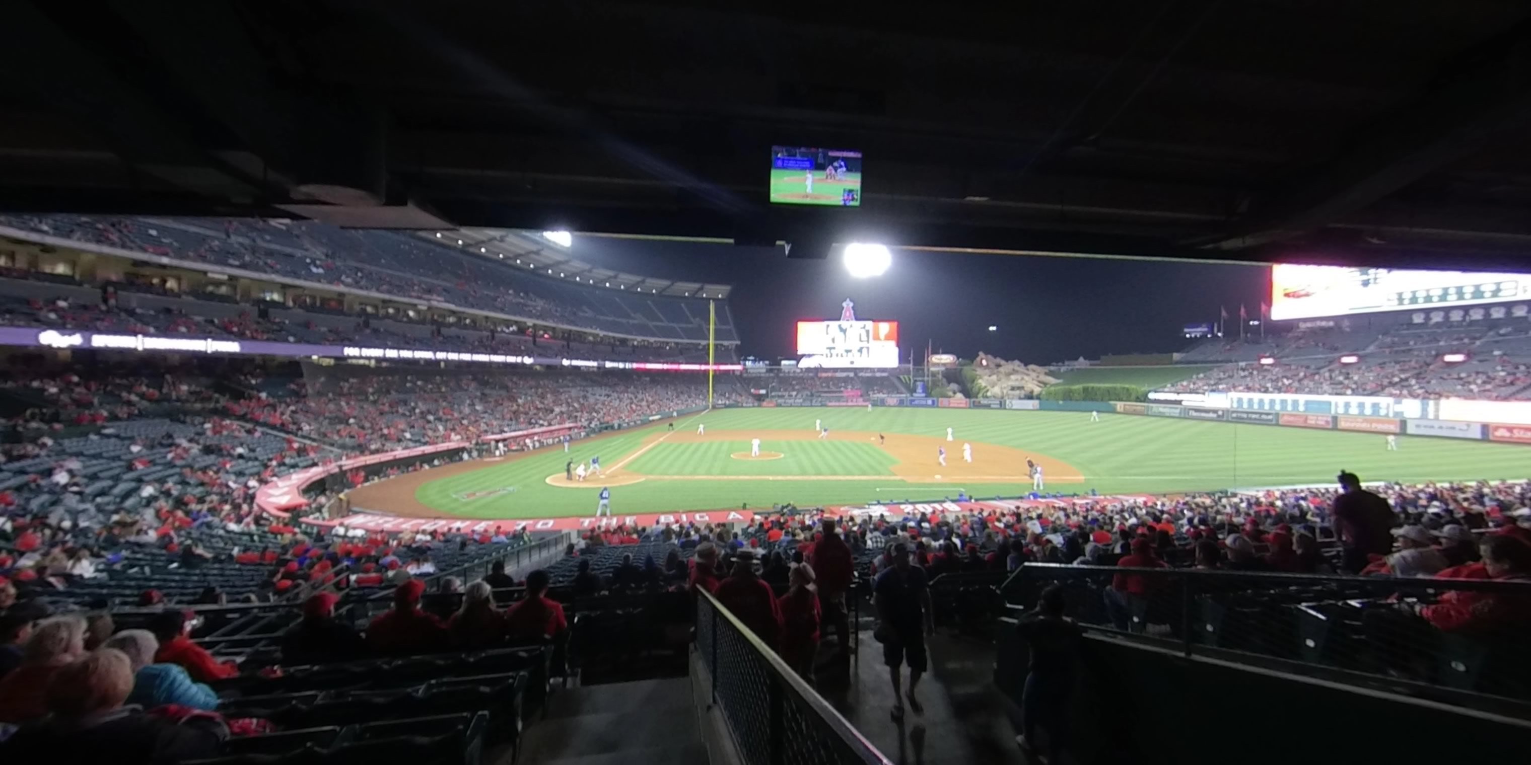 section 222 panoramic seat view  - angel stadium