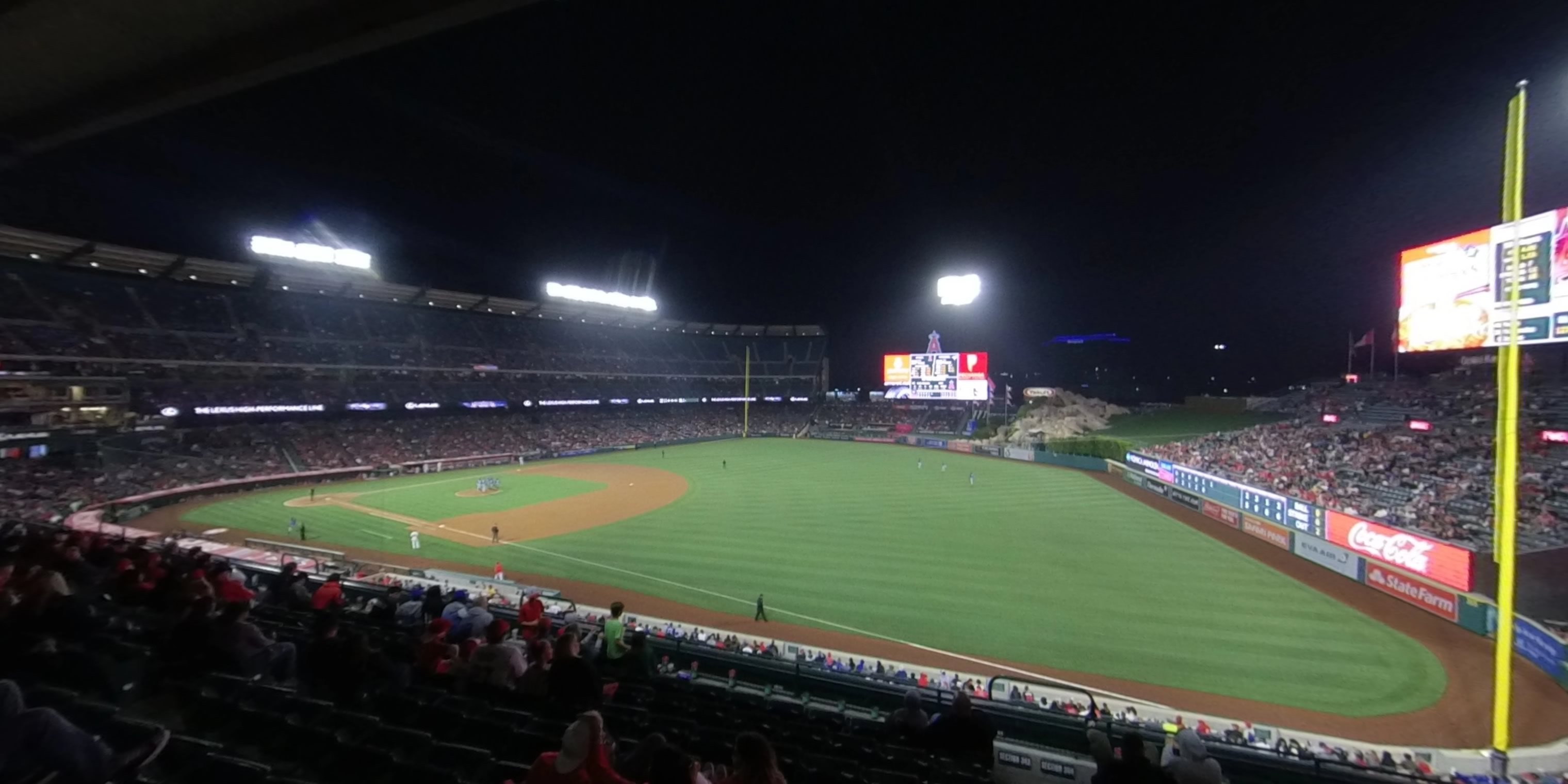 section 340 panoramic seat view  - angel stadium