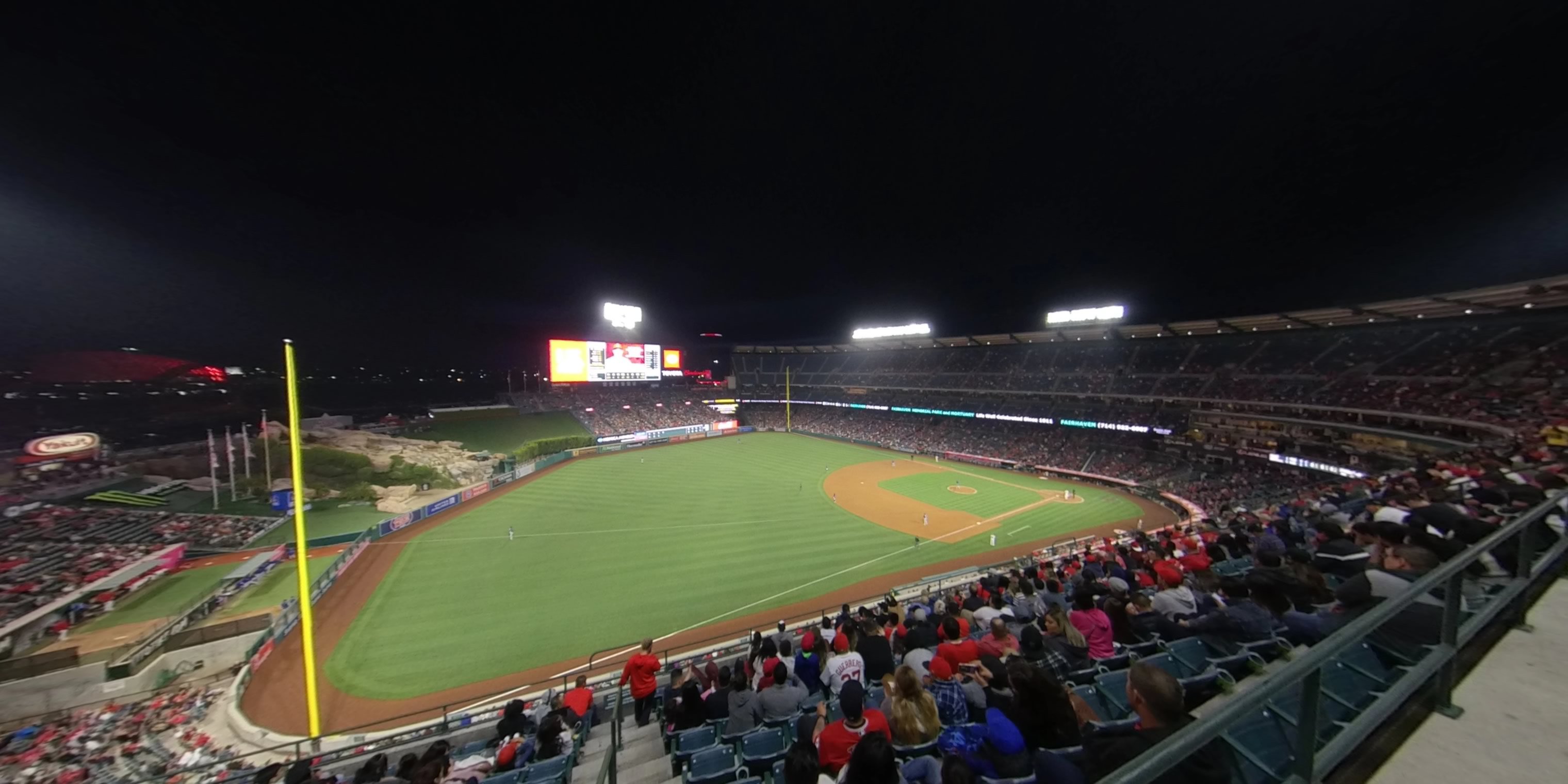 section 407 panoramic seat view  - angel stadium