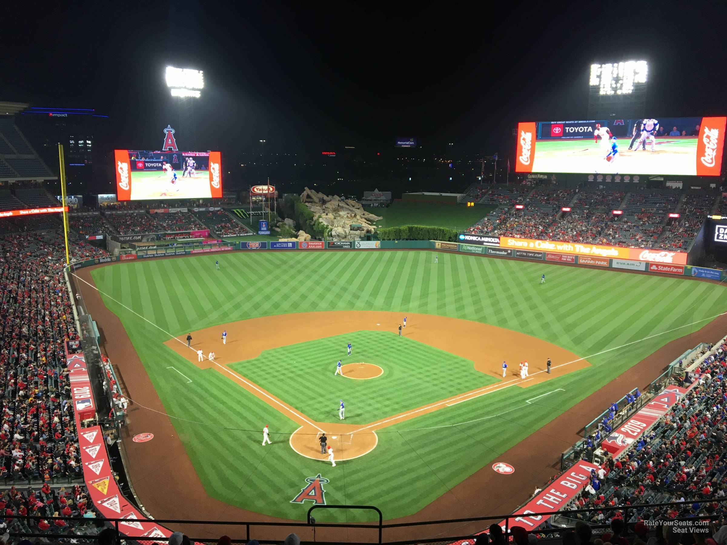 section 522, row a seat view  - angel stadium