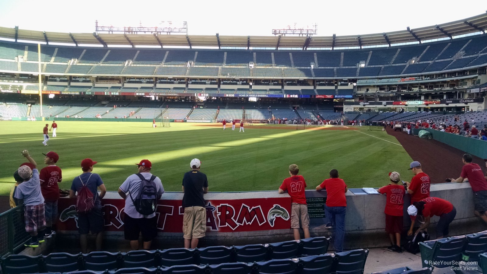 section 101, row e seat view  - angel stadium