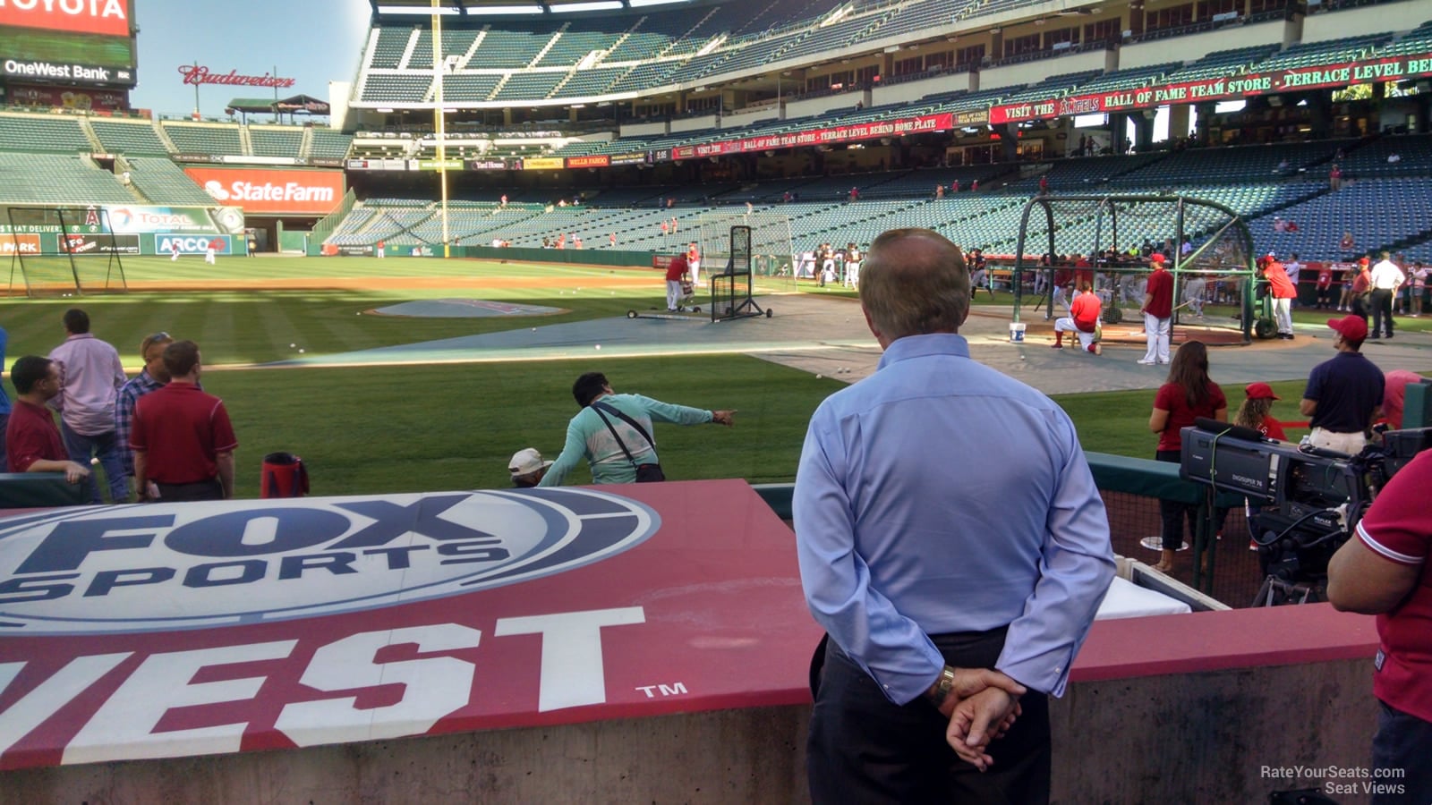 section 112, row e seat view  for baseball - angel stadium