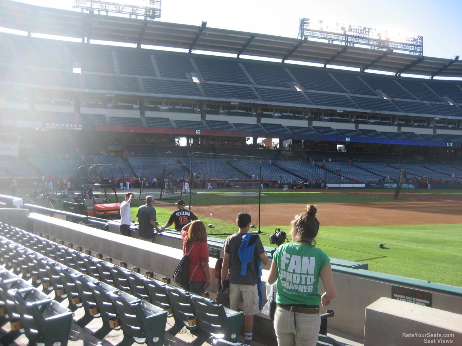 section 128, row e seat view  - angel stadium
