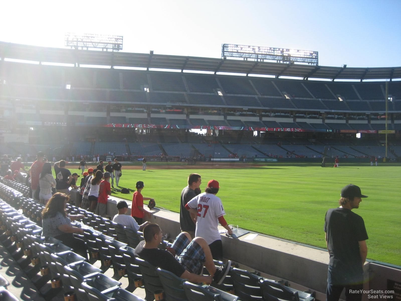 section 132, row e seat view  - angel stadium