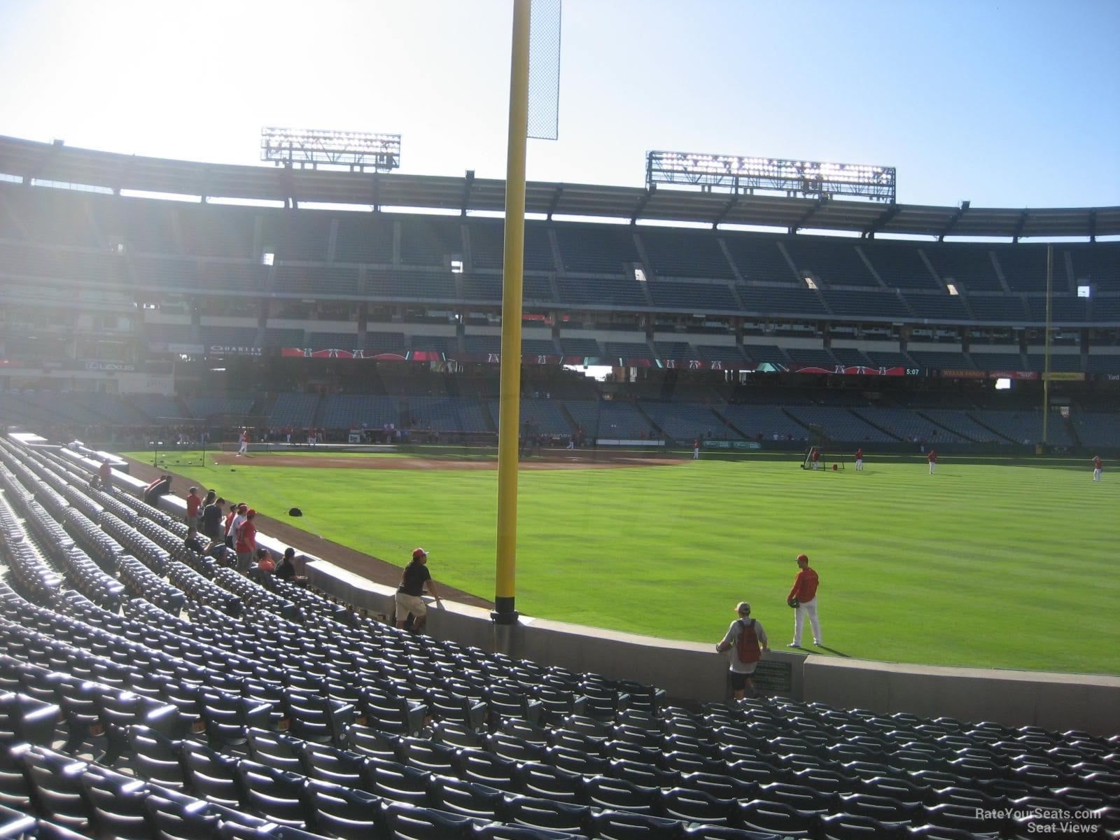 section 134, row s seat view  for baseball - angel stadium