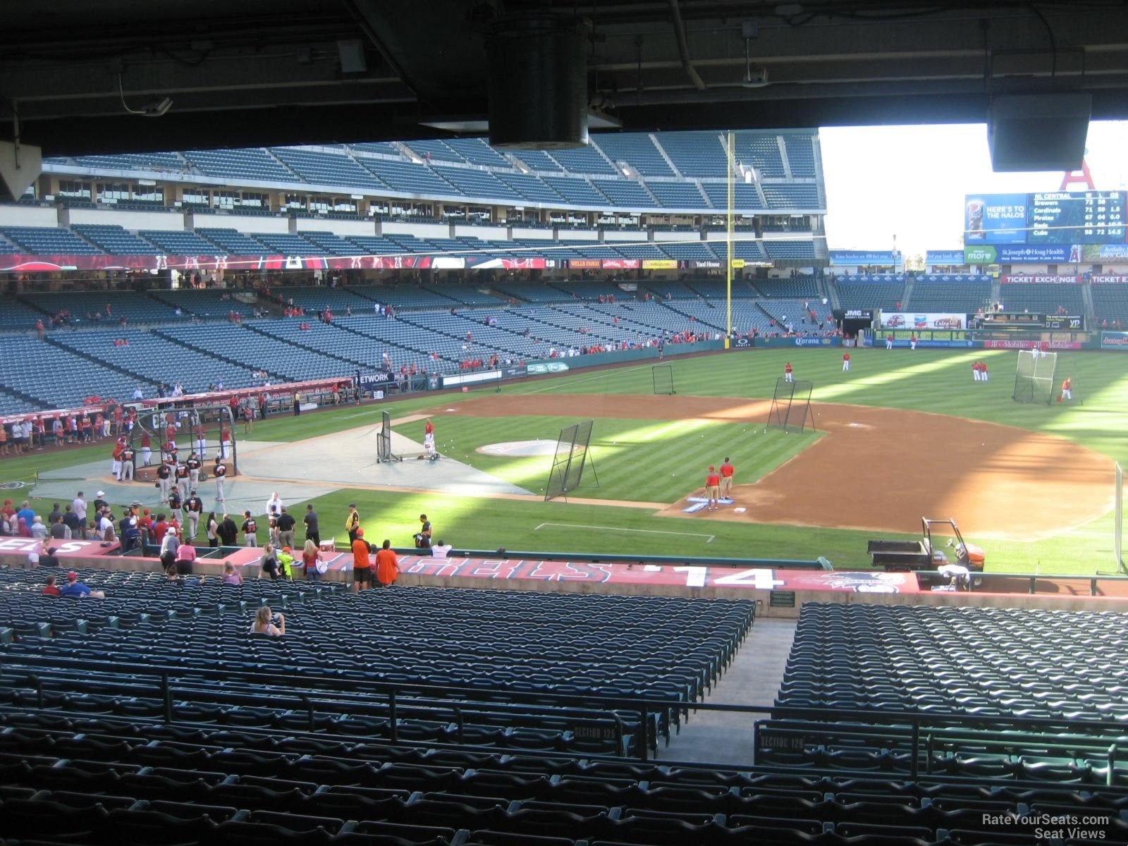 section 224, row k seat view  - angel stadium