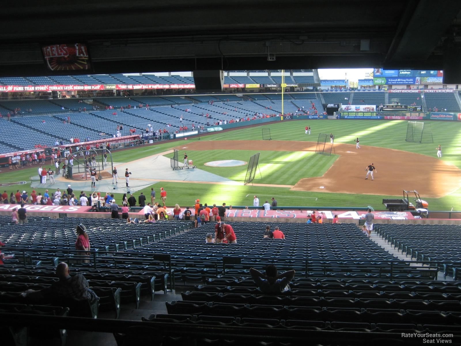 section 224, row wch seat view  for baseball - angel stadium