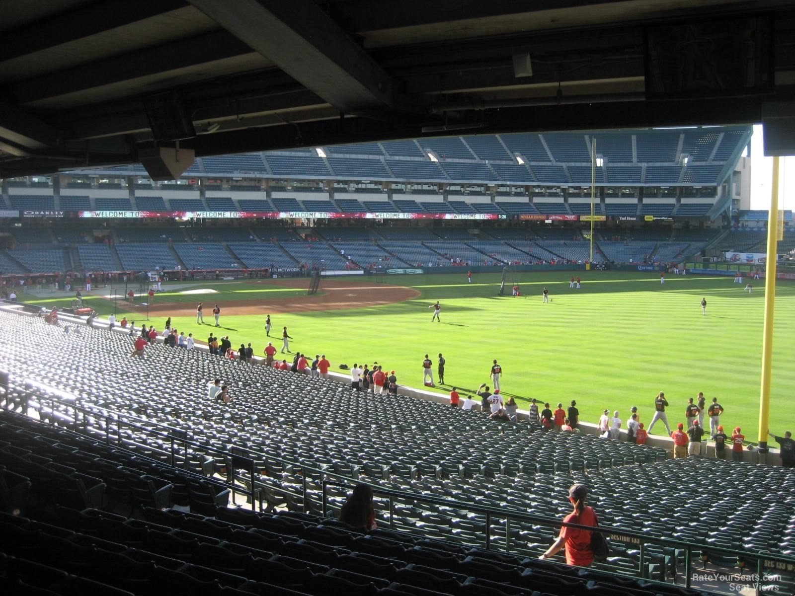 section 230, row k seat view  - angel stadium