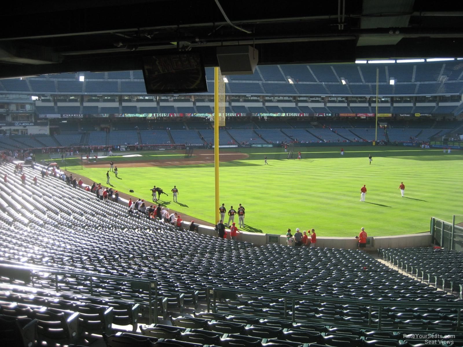 section 232, row k seat view  - angel stadium