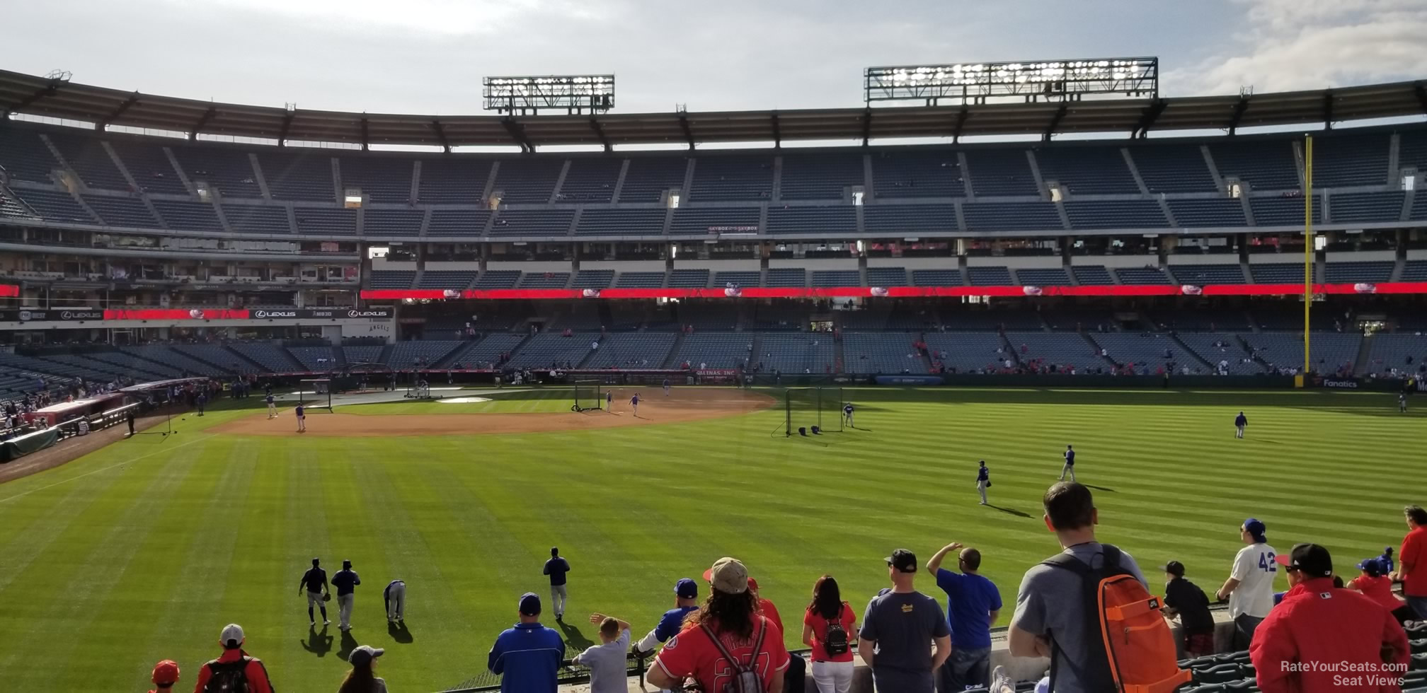 section 236, row f seat view  - angel stadium