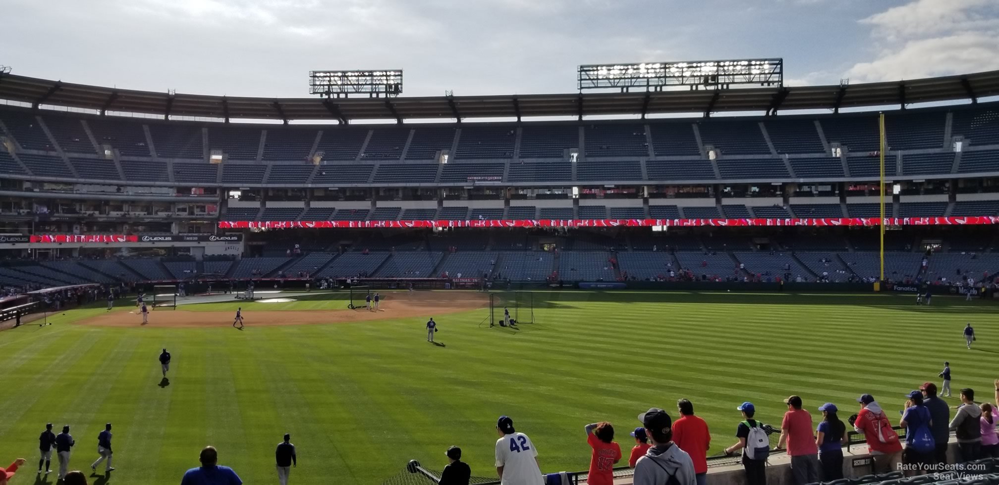section 237, row f seat view  - angel stadium