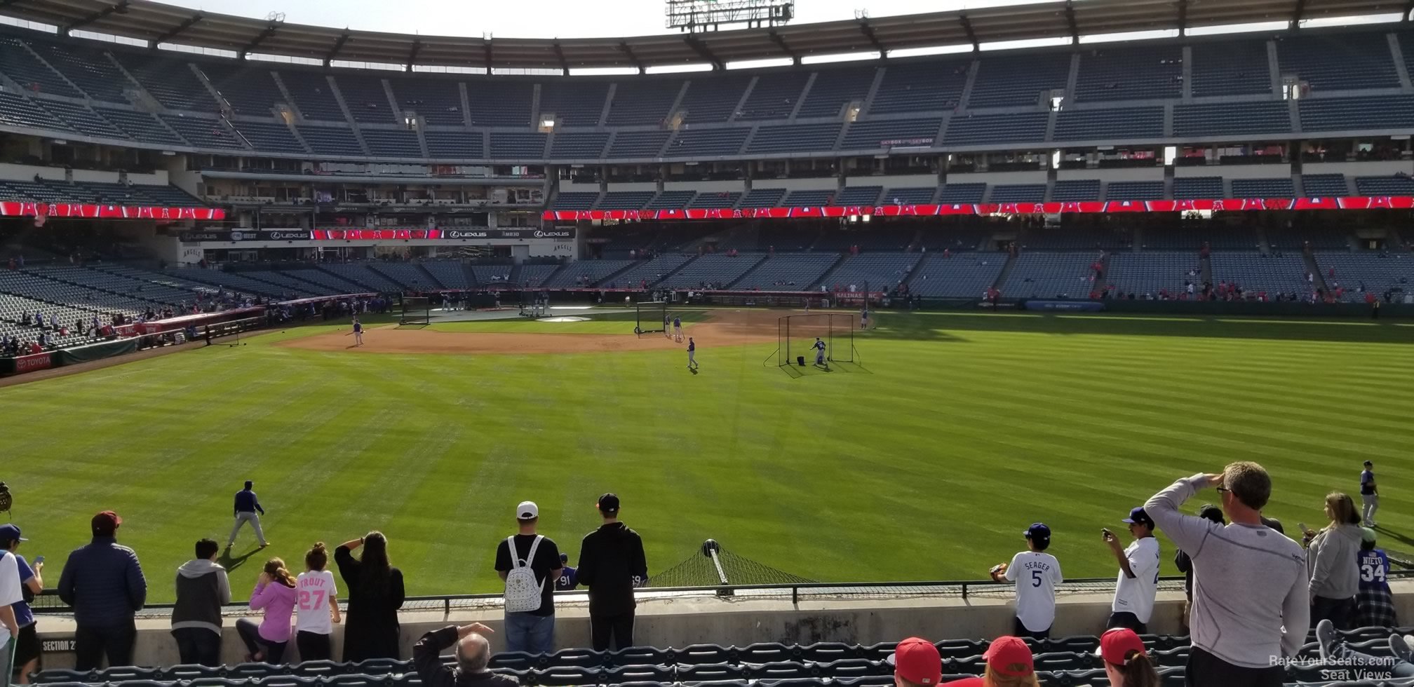 section 238, row f seat view  - angel stadium