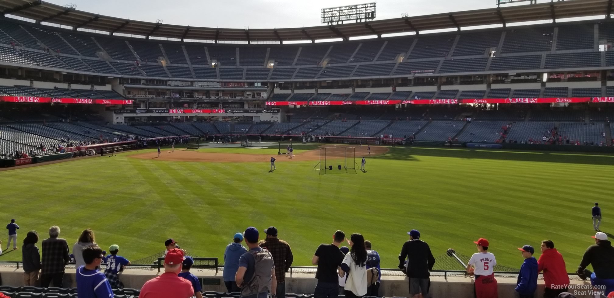 section 239, row f seat view  - angel stadium