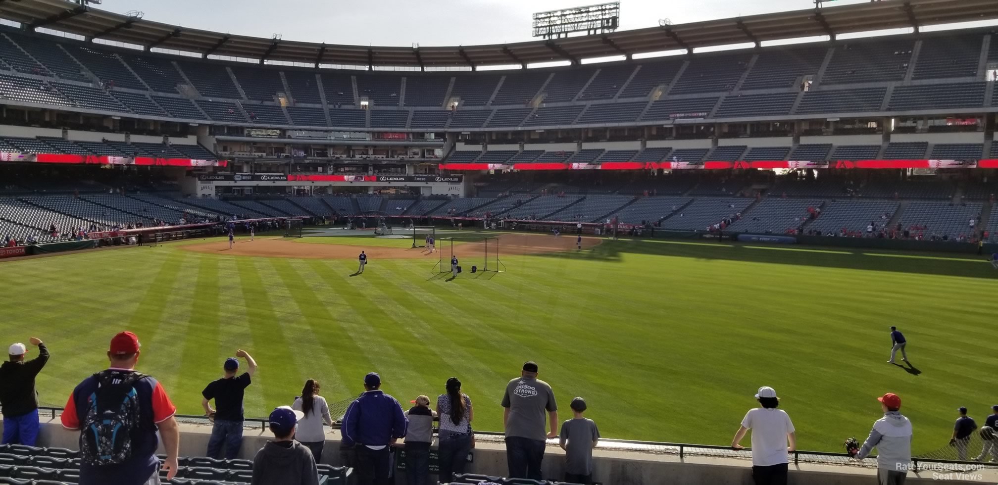 section 240, row f seat view  - angel stadium