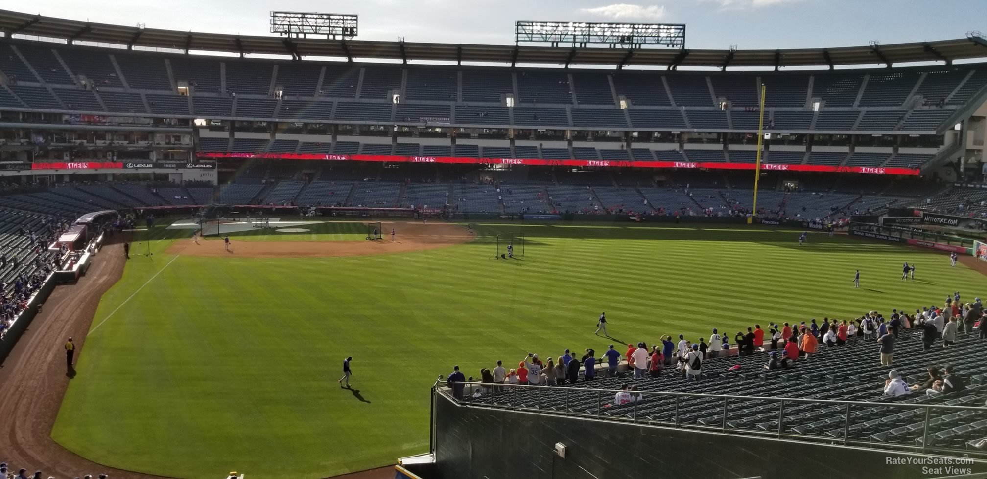 section 242, row f seat view  - angel stadium
