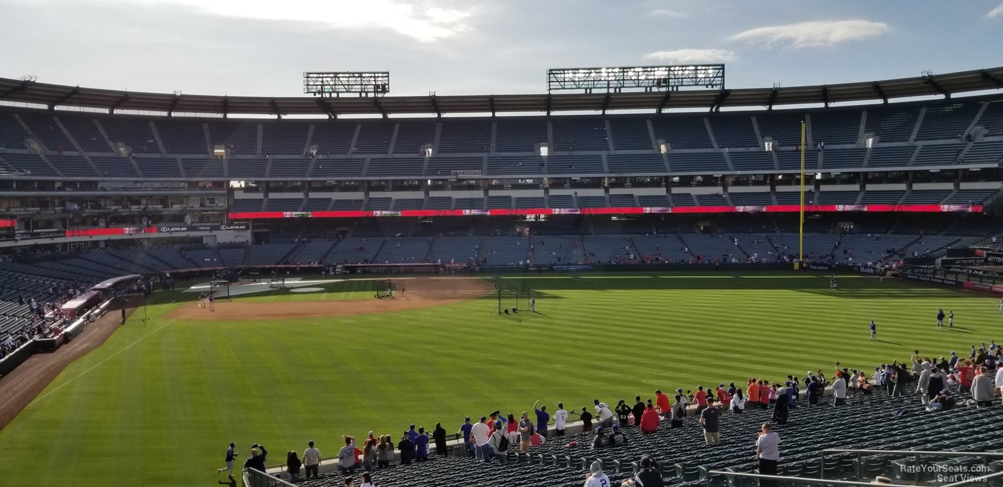 section 243, row f seat view  - angel stadium