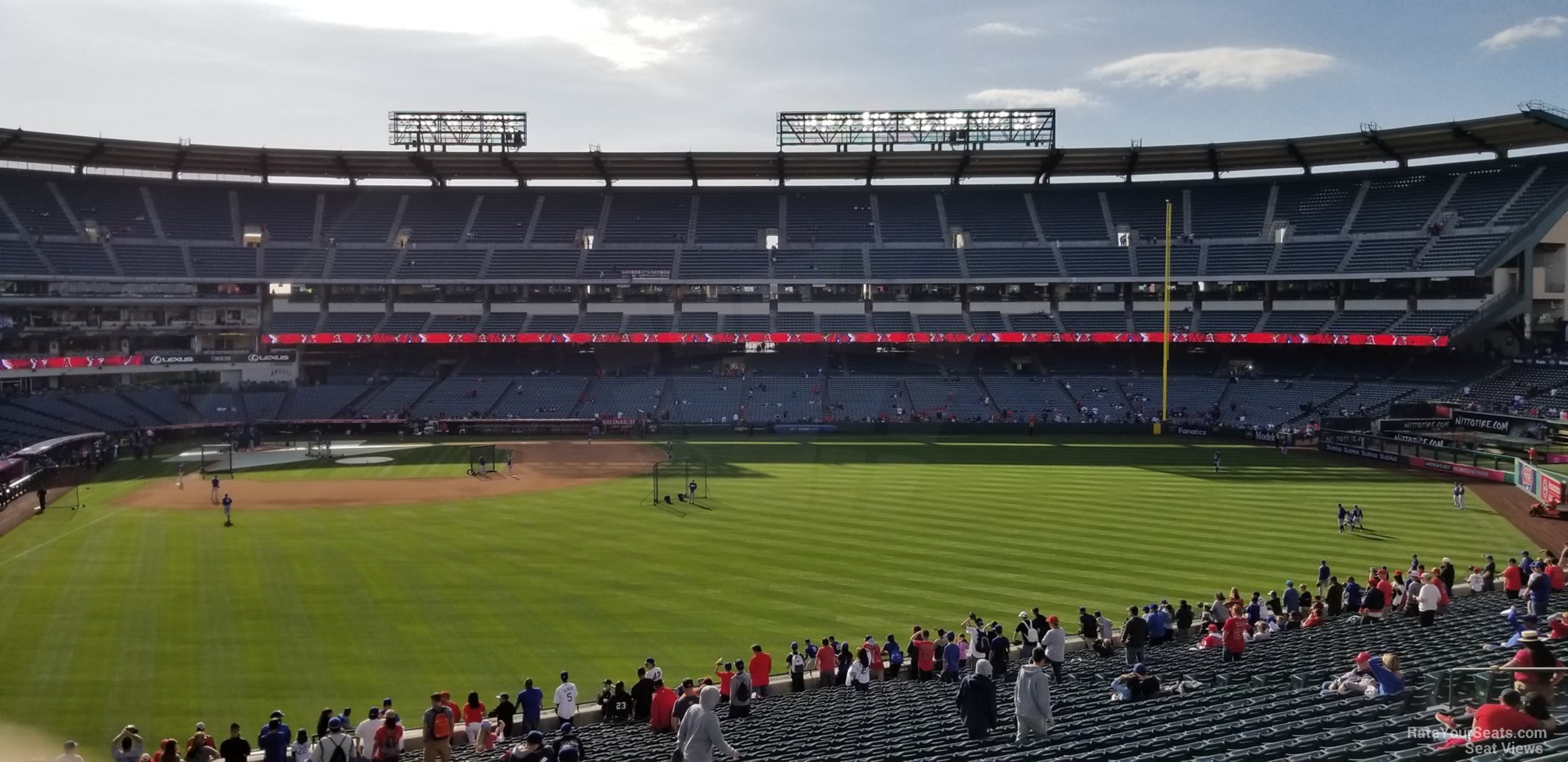 section 244, row f seat view  - angel stadium