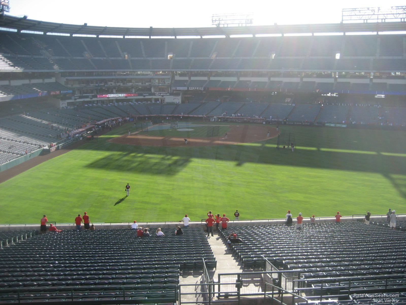 section 245, row a seat view  - angel stadium