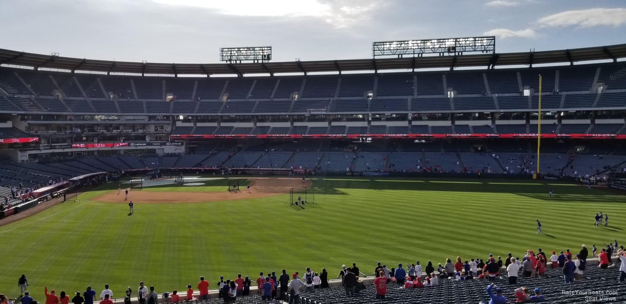section 245, row f seat view  for baseball - angel stadium