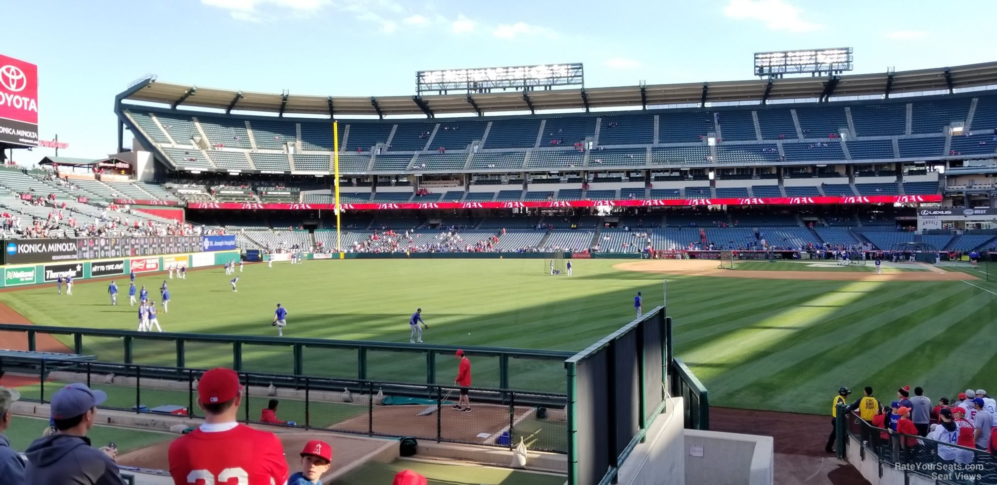 section 260, row f seat view  - angel stadium