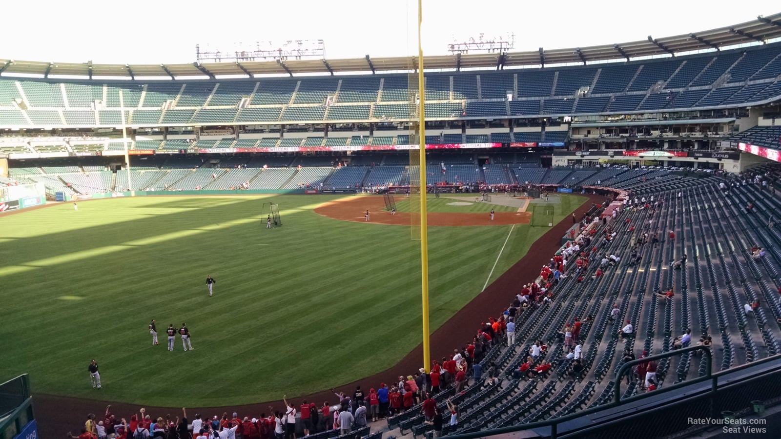 section 302, row f seat view  for baseball - angel stadium