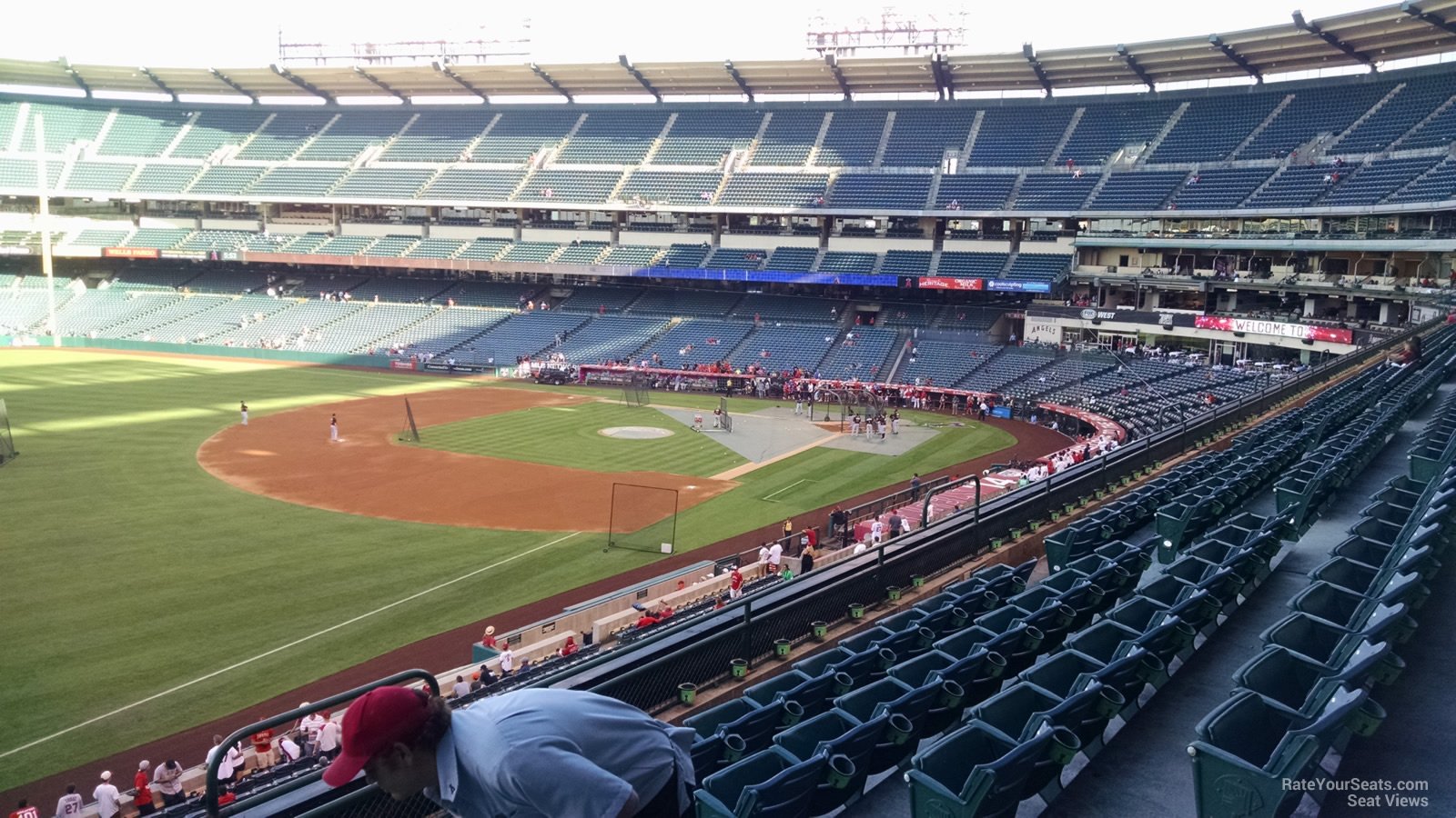 section 309, row f seat view  - angel stadium