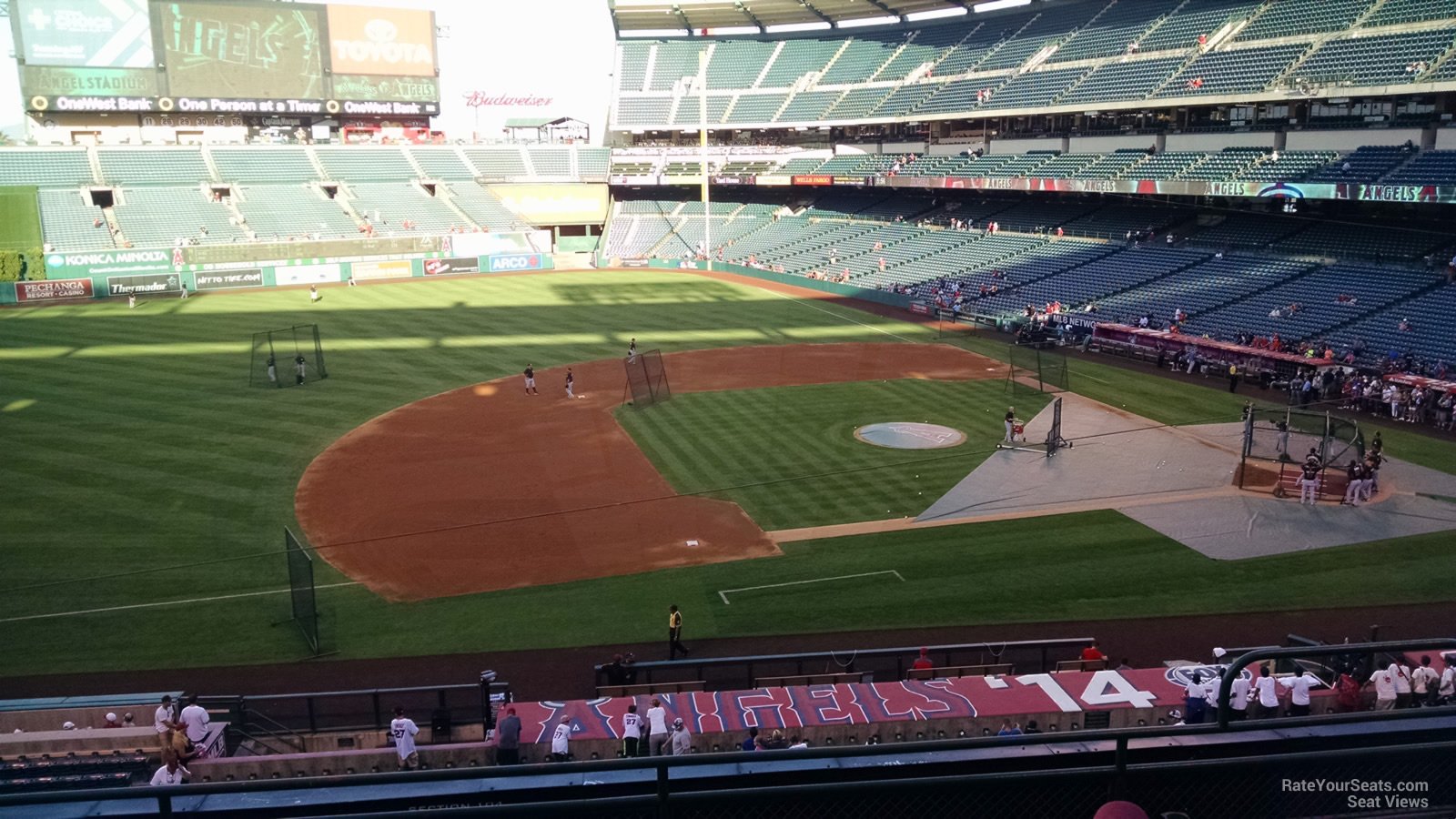 section 316, row f seat view  - angel stadium