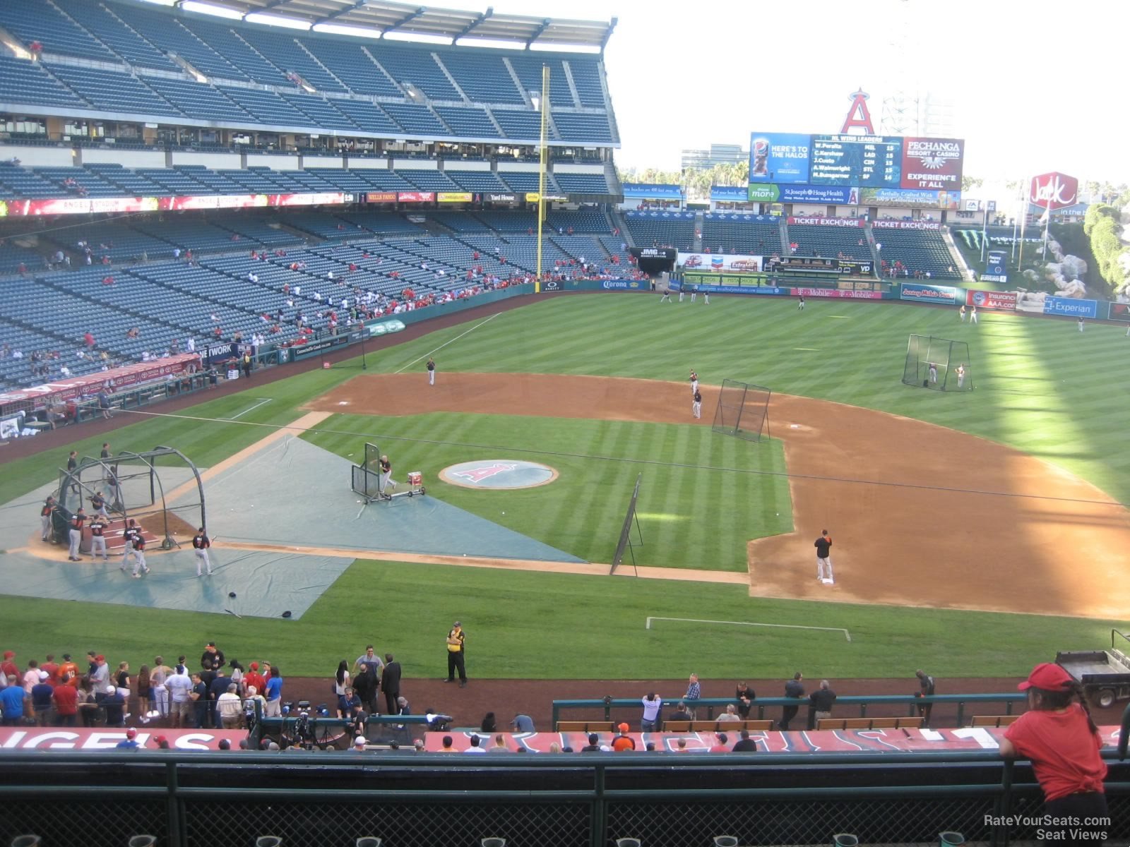 section 334, row f seat view  - angel stadium