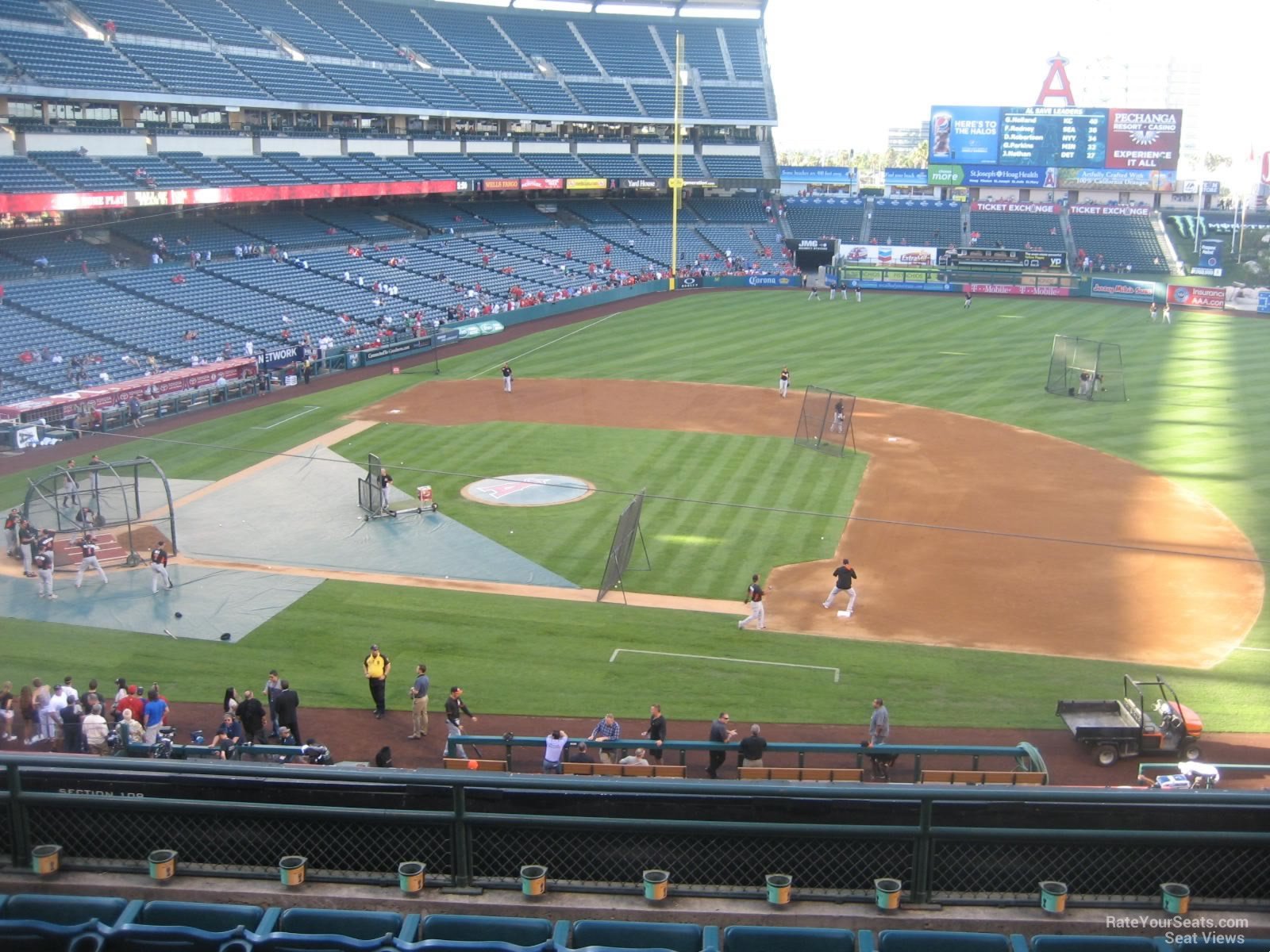 section 335, row f seat view  - angel stadium