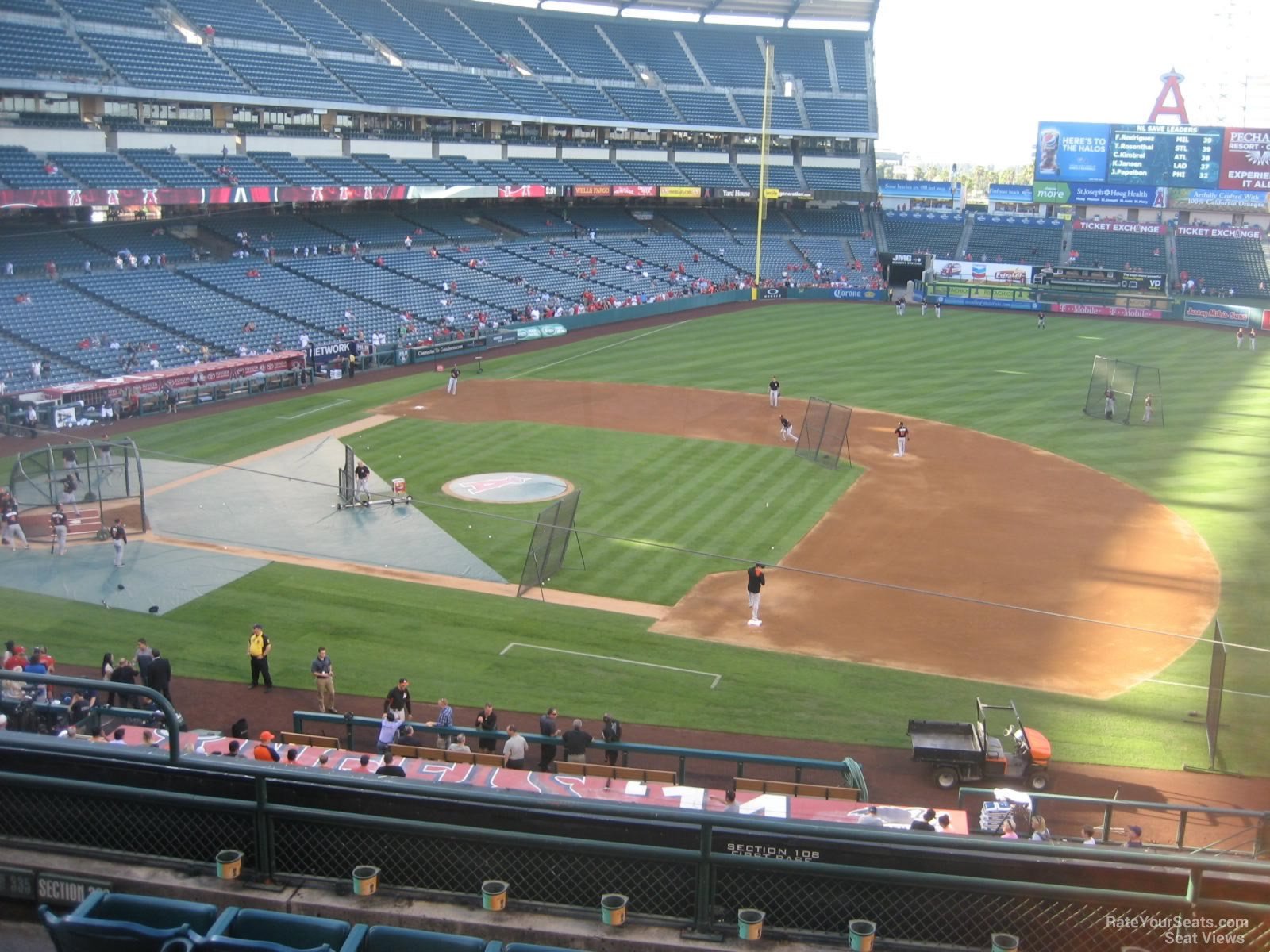 section 336, row f seat view  - angel stadium