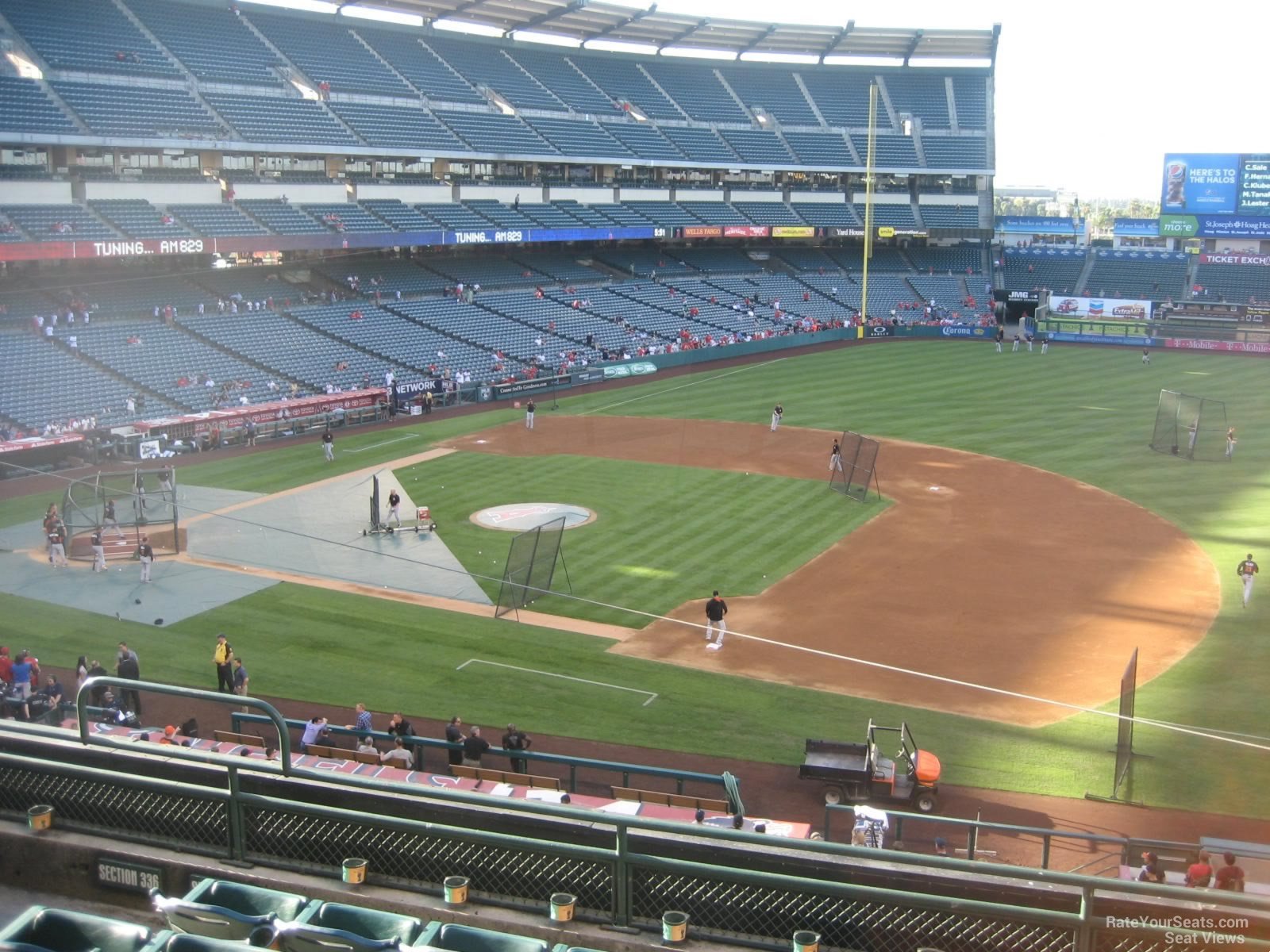 section 337, row f seat view  - angel stadium