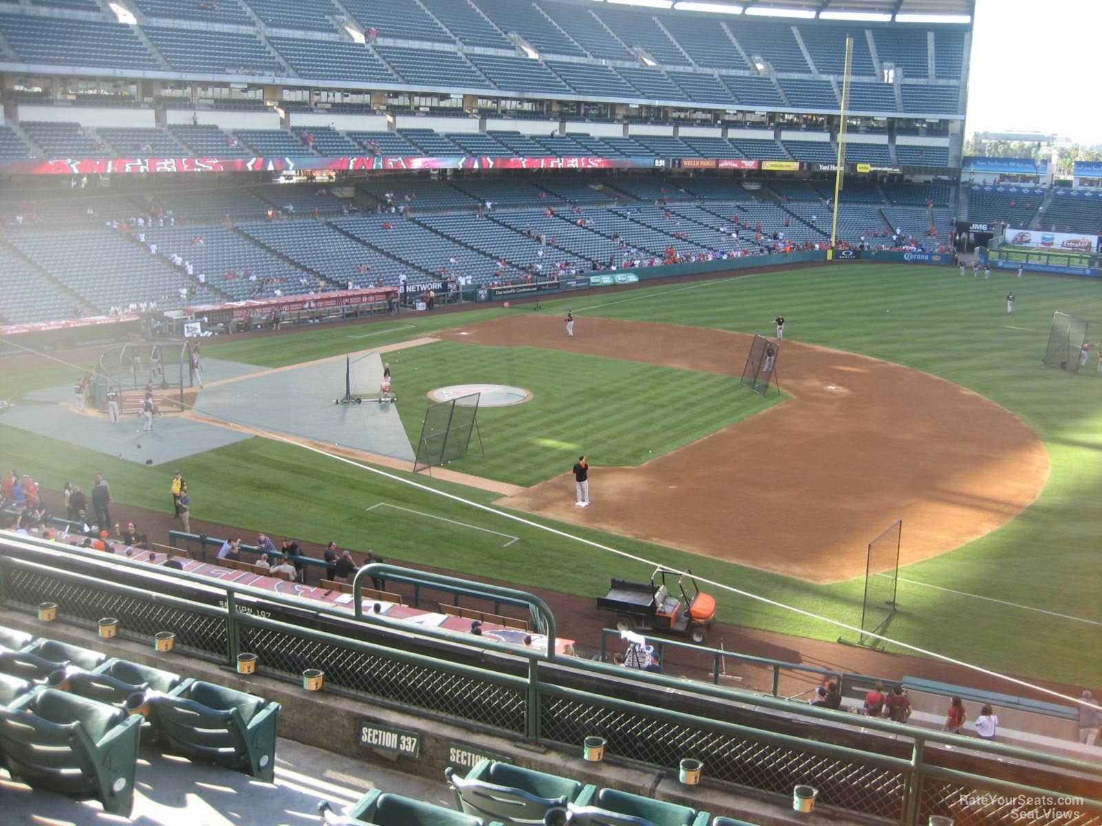 section 338, row f seat view  - angel stadium
