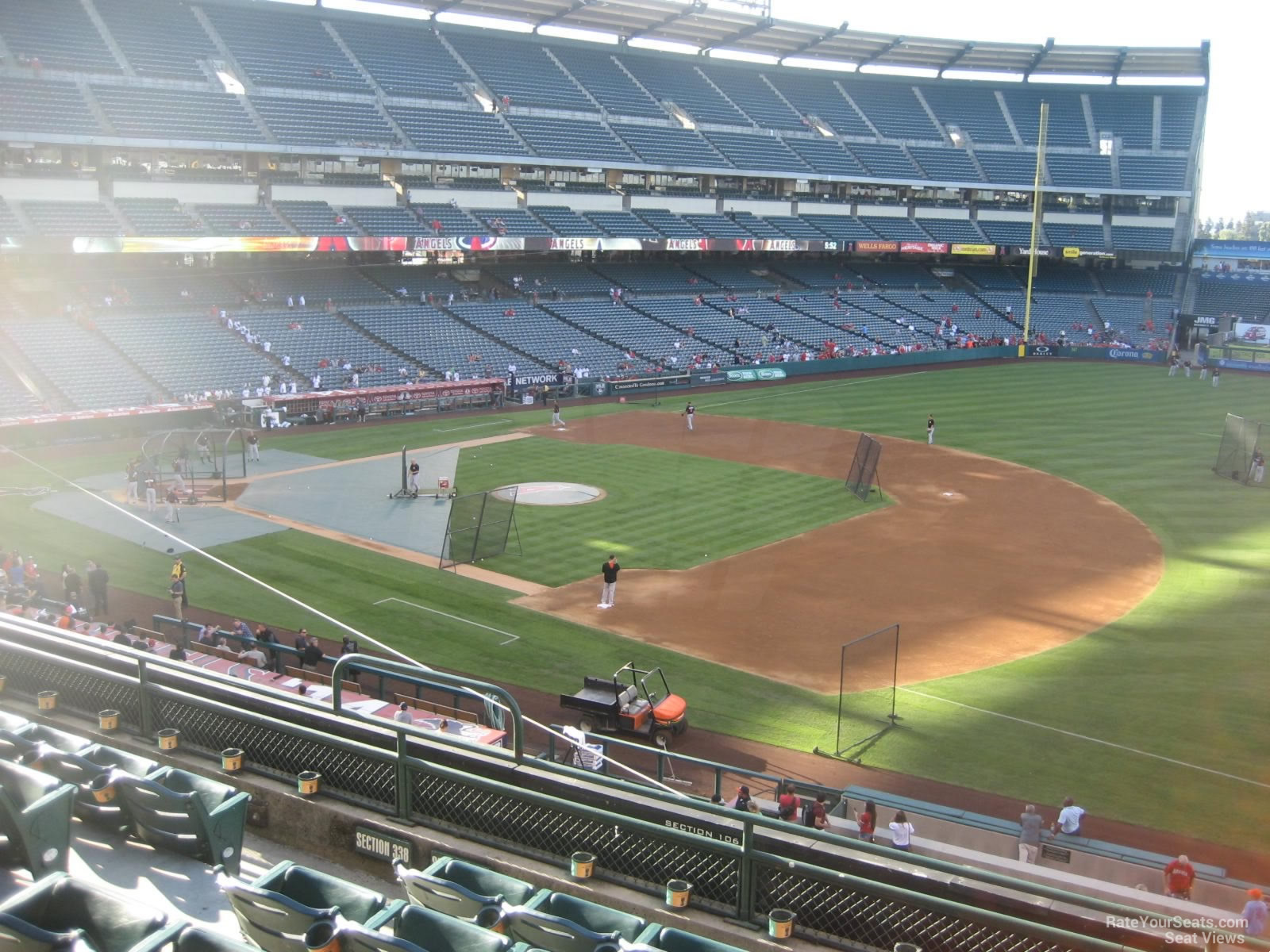 section 339, row f seat view  - angel stadium