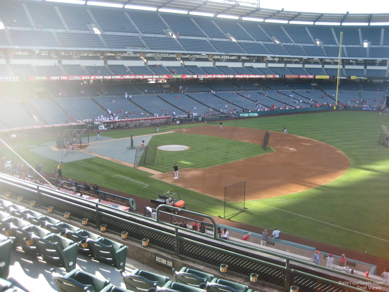 section 340, row f seat view  - angel stadium
