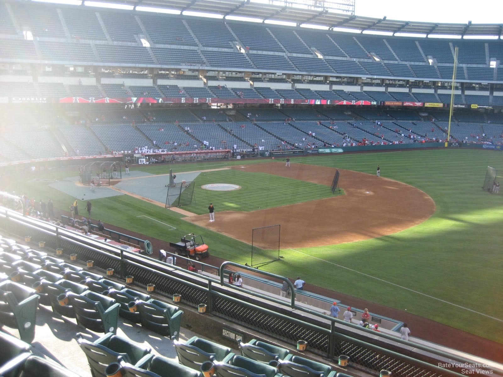 section 341, row f seat view  - angel stadium