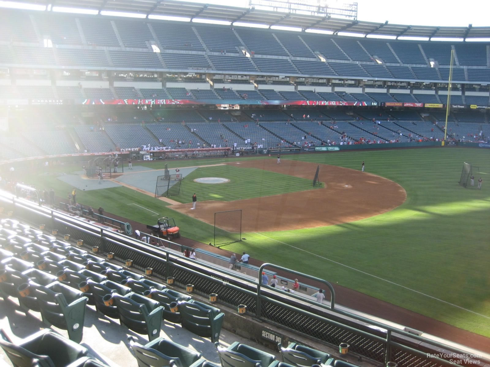section 342, row f seat view  - angel stadium