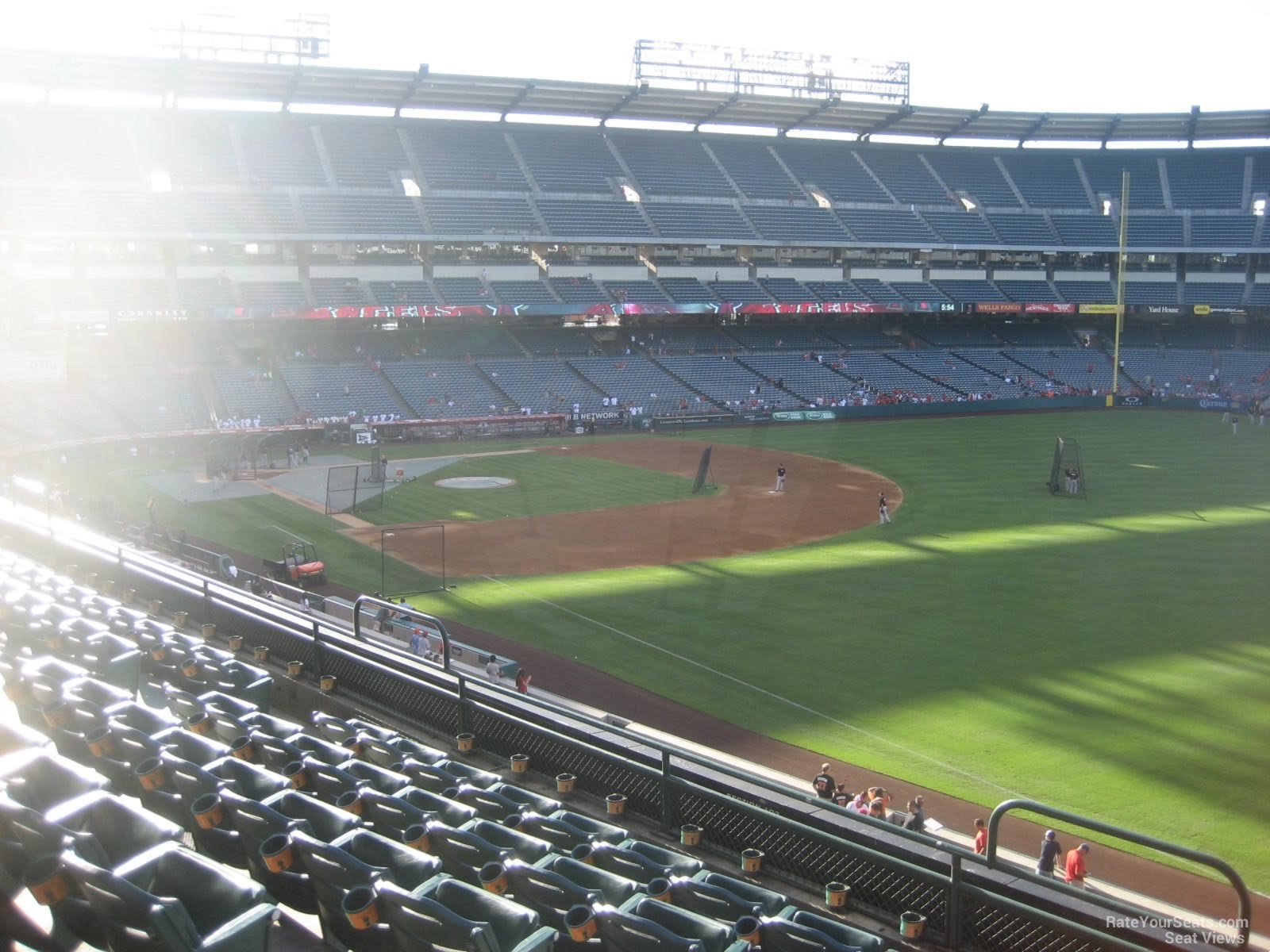 section 345, row f seat view  - angel stadium